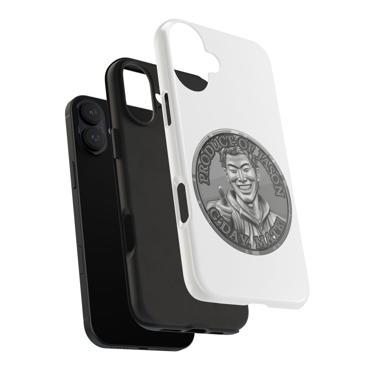 iPhone and Samsung Silver Spirit Coin Tough Phone Case - Durable Protection