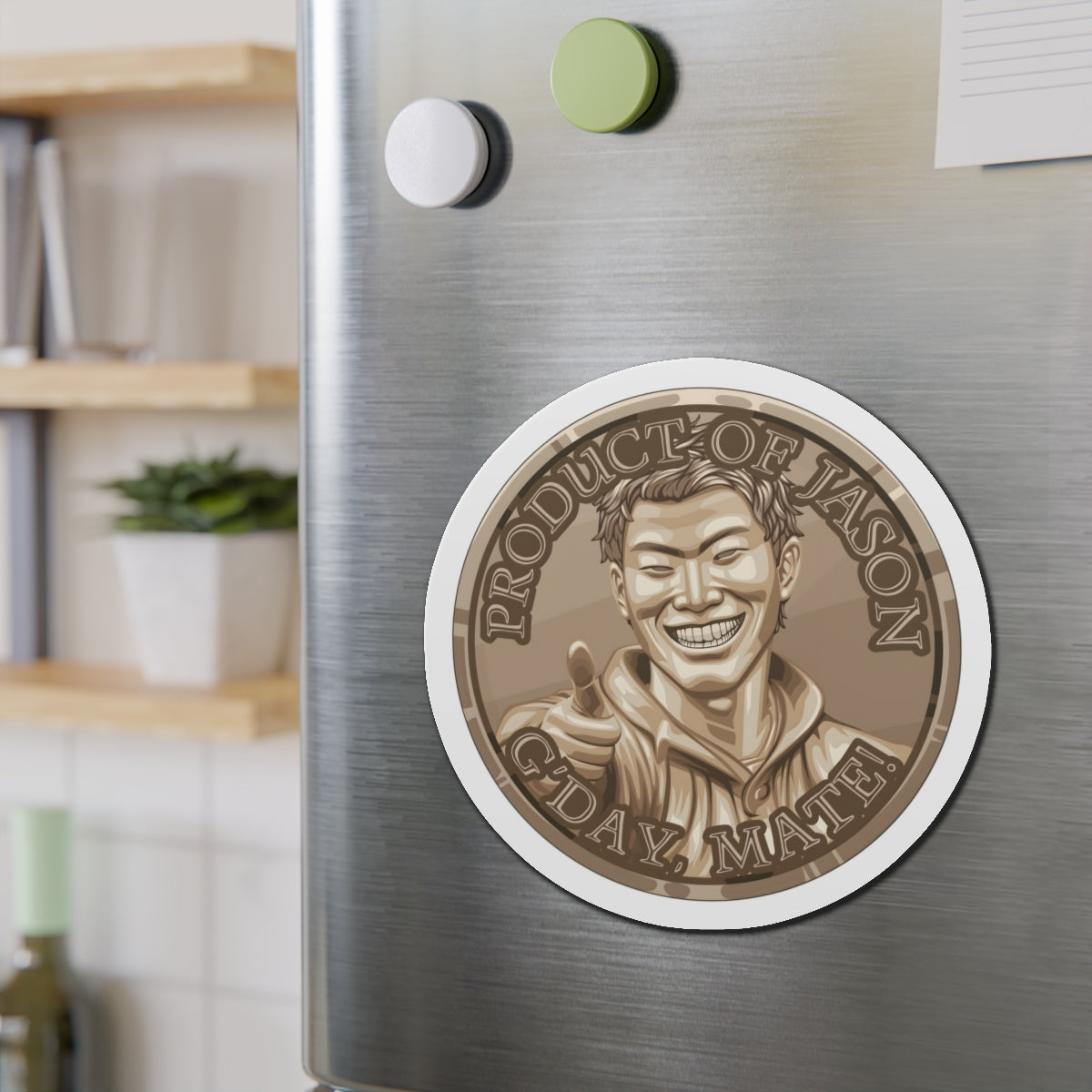 Bronze Spirit Coin Magnet of He Who Fights With Monsters Jason Asano Bronze Magnet G'day Mate Product of Jason Magnet Bronze Ranker Magnet