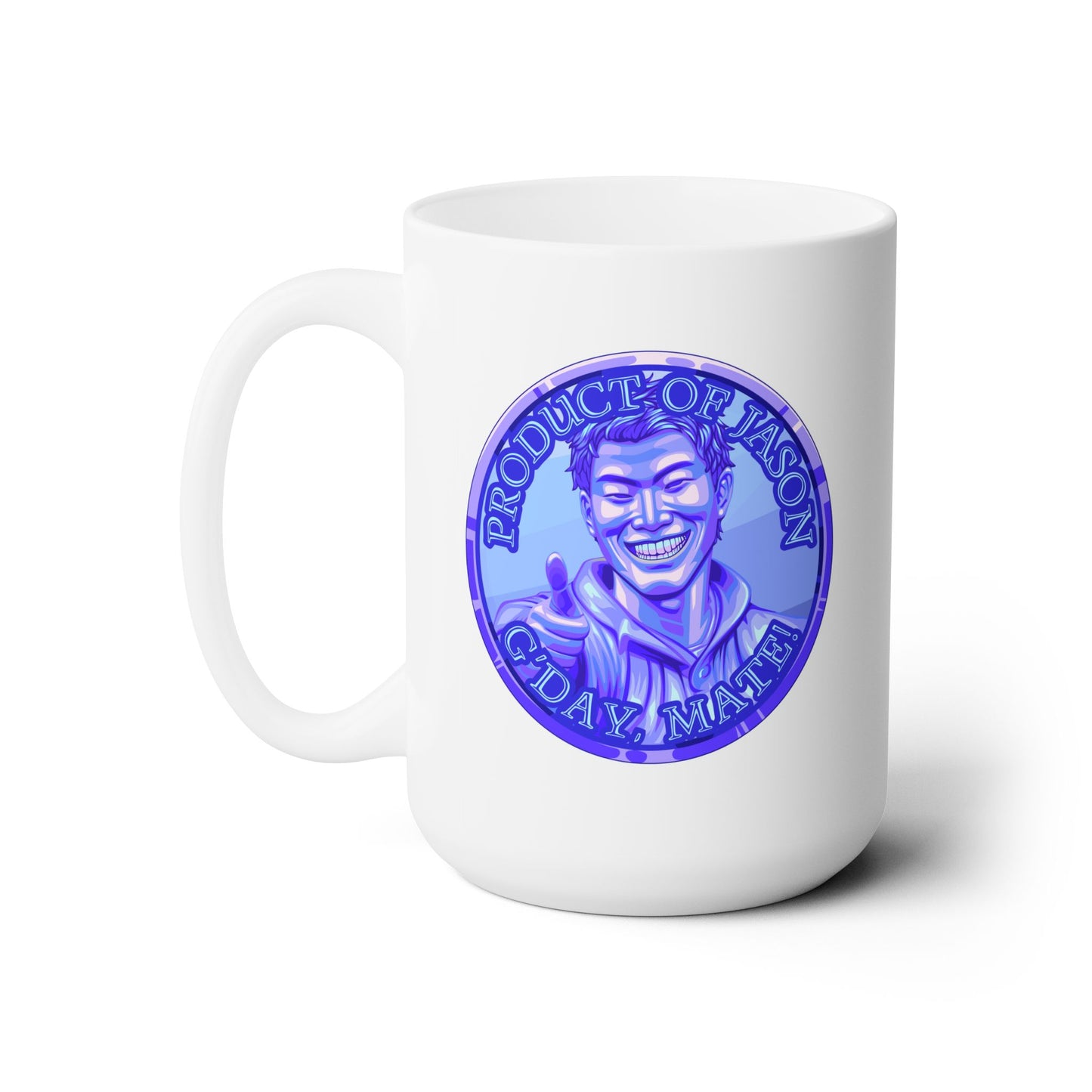 Diamond Spirit Coin 15 oz Coffee Mug of He Who Fights With Monsters Jason Asano Iron Coin Coffee Mug G'day Mate Product of Jason Coffee Mug