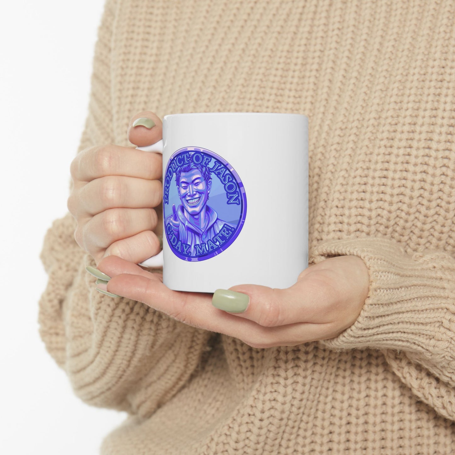 Diamond Spirit Coin Coffee Mug of He Who Fights With Monsters Jason Asano Diamond Coin Coffee Mug G'day Mate Product of Jason Coffee Mug
