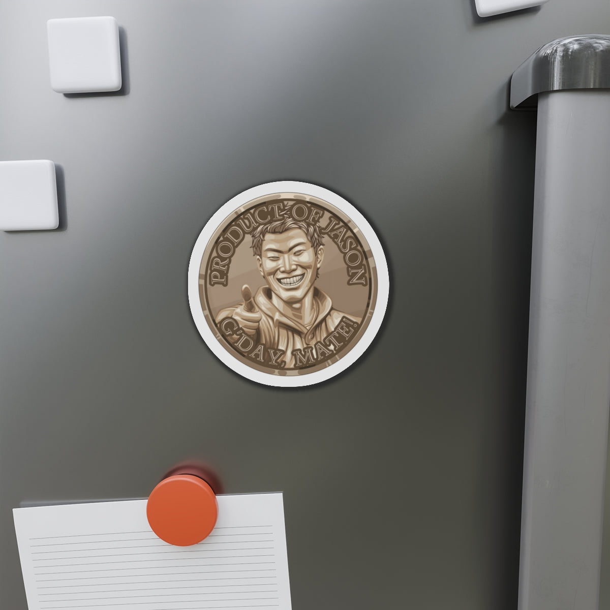 Bronze Spirit Coin Magnet of He Who Fights With Monsters Jason Asano Bronze Magnet G'day Mate Product of Jason Magnet Bronze Ranker Magnet