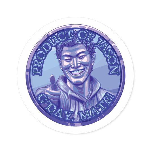(Indoor/Outdoor) Product of Jason, G'day Mate Diamond Rank Spirit Coin Sticker HWFWM Fan Merch Fan Designed Spirit Coin Stickere He Who Fights with Monsters