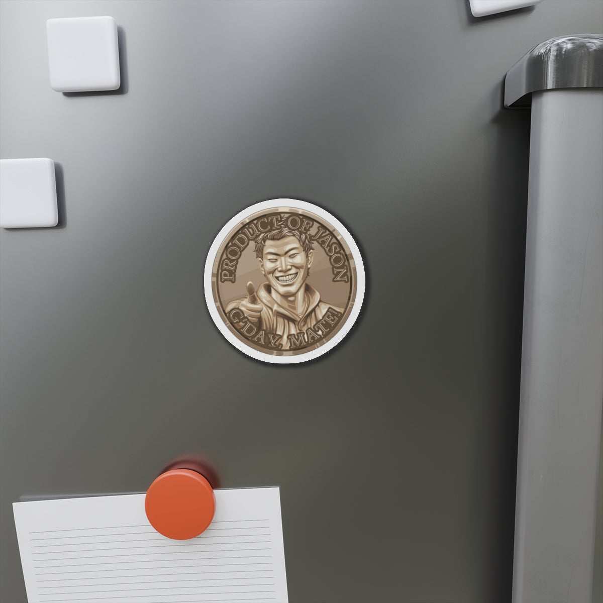 Bronze Spirit Coin Magnet of He Who Fights With Monsters Jason Asano Bronze Magnet G'day Mate Product of Jason Magnet Bronze Ranker Magnet