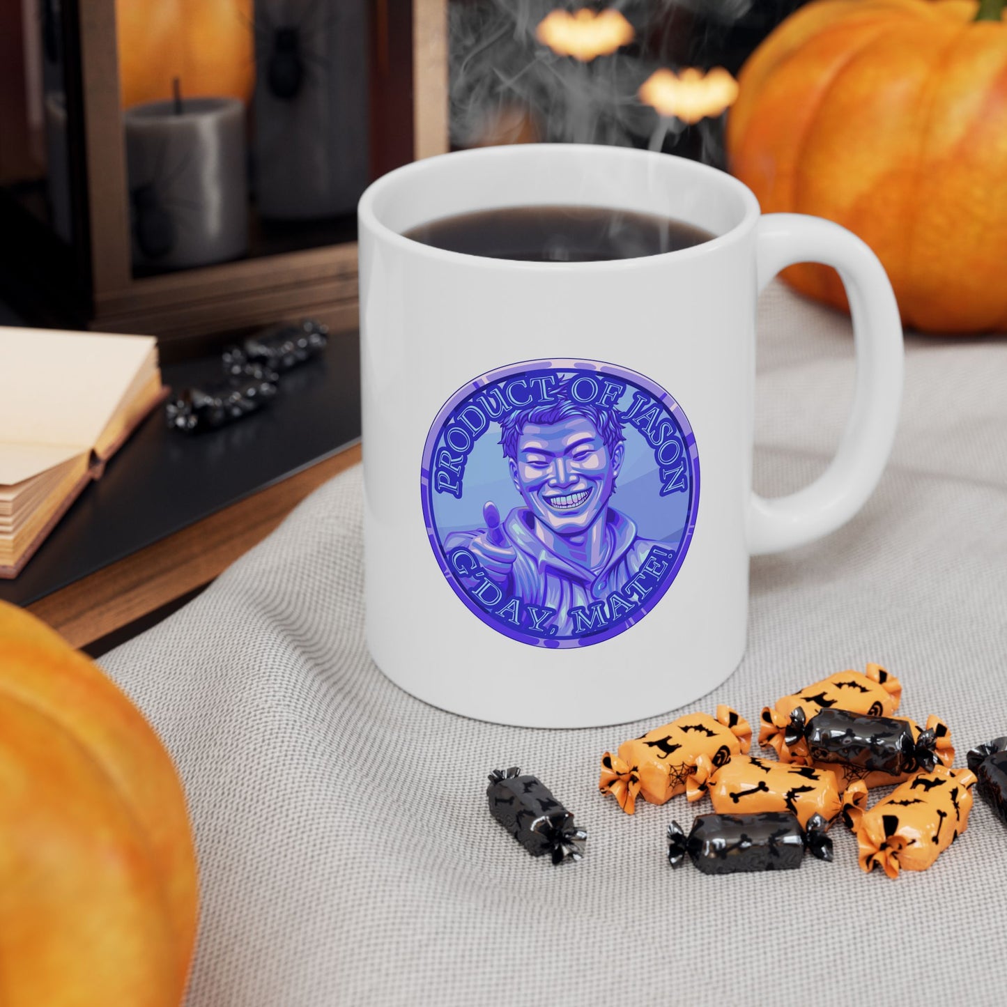 Diamond Spirit Coin Coffee Mug of He Who Fights With Monsters Jason Asano Diamond Coin Coffee Mug G'day Mate Product of Jason Coffee Mug