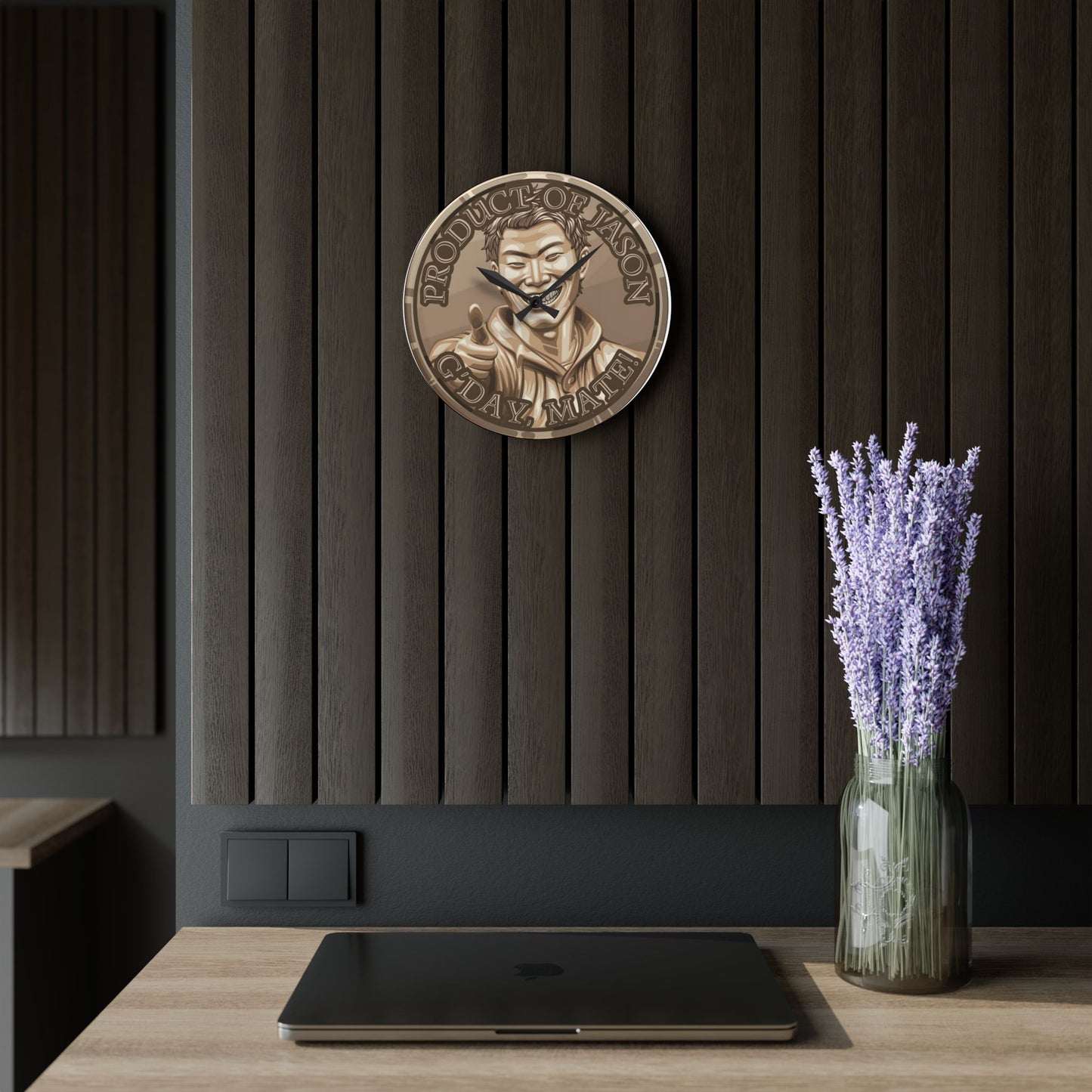 Bronze Spirit Coin Product of Jason Asano G'Day Mate Acrylic Wall Clock