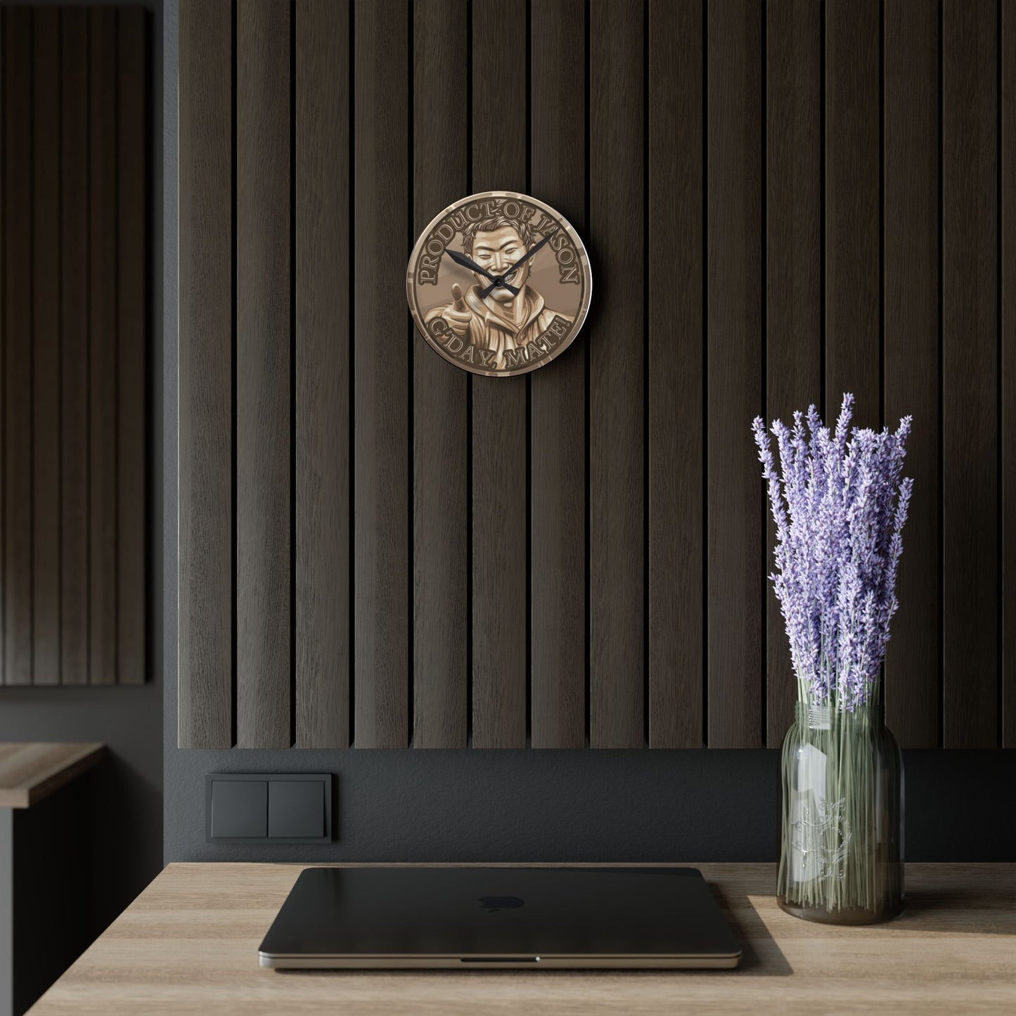 Bronze Spirit Coin Product of Jason Asano G'Day Mate Acrylic Wall Clock