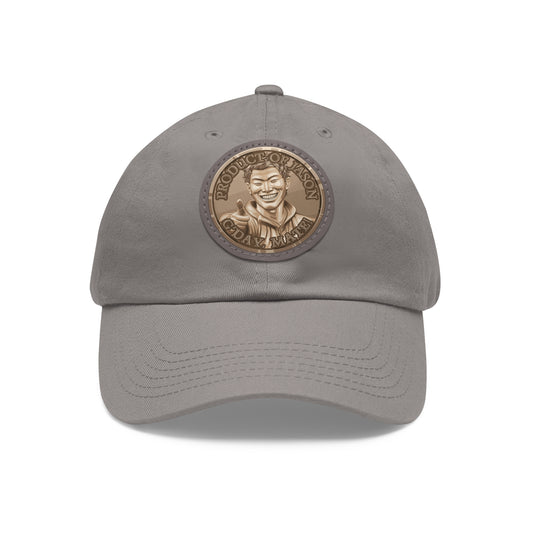 Bronze Spirit Coin Leather Patch Hat of He Who Fights With Monsters Jason Asano Bronze Coin Hat G'day Mate Product of Jason Ha ts
