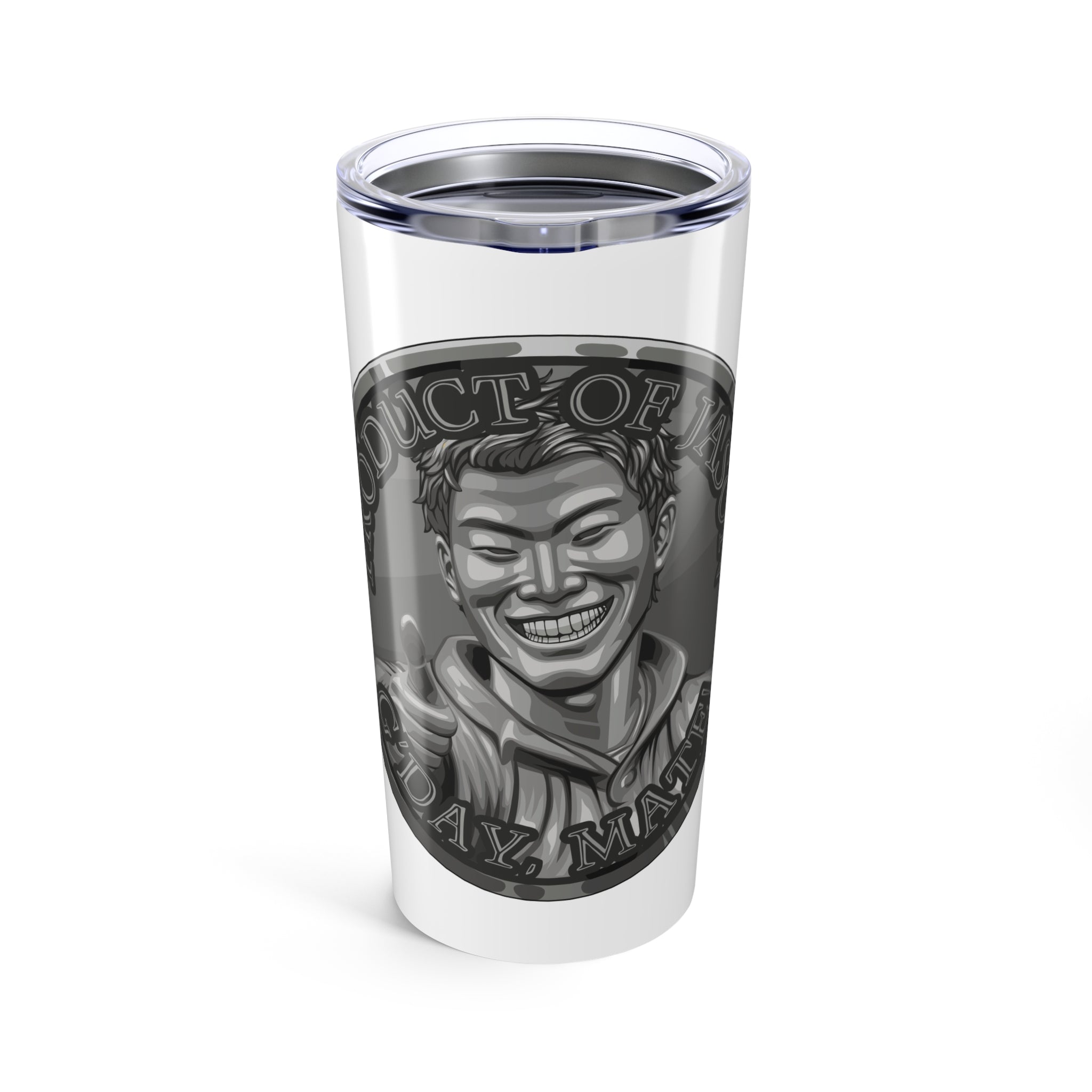 Iron Spirit Coin Tumbler 20oz of He Who Fights With Monsters Jason Asano Iron Coin Tumbler G'day Mate Product of Jason Tumbler
