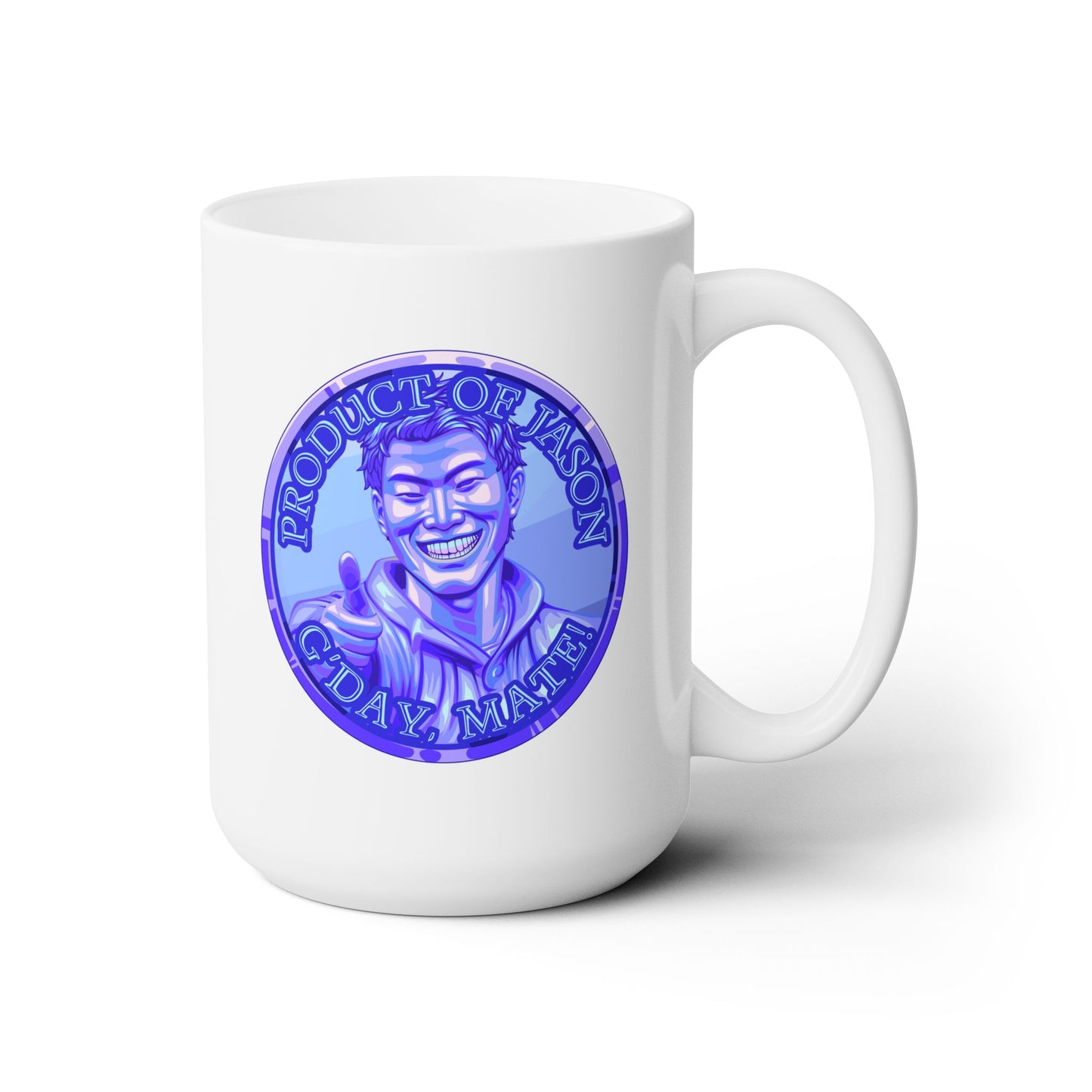 Diamond Spirit Coin 15 oz Coffee Mug of He Who Fights With Monsters Jason Asano Iron Coin Coffee Mug G'day Mate Product of Jason Coffee Mug