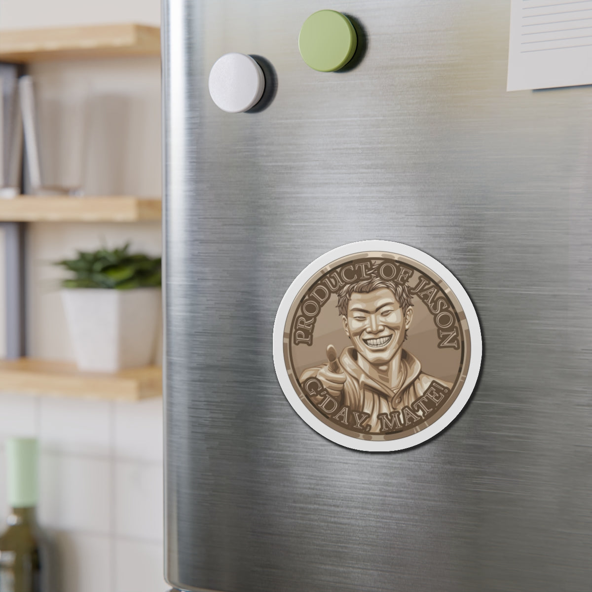 Bronze Spirit Coin Magnet of He Who Fights With Monsters Jason Asano Bronze Magnet G'day Mate Product of Jason Magnet Bronze Ranker Magnet