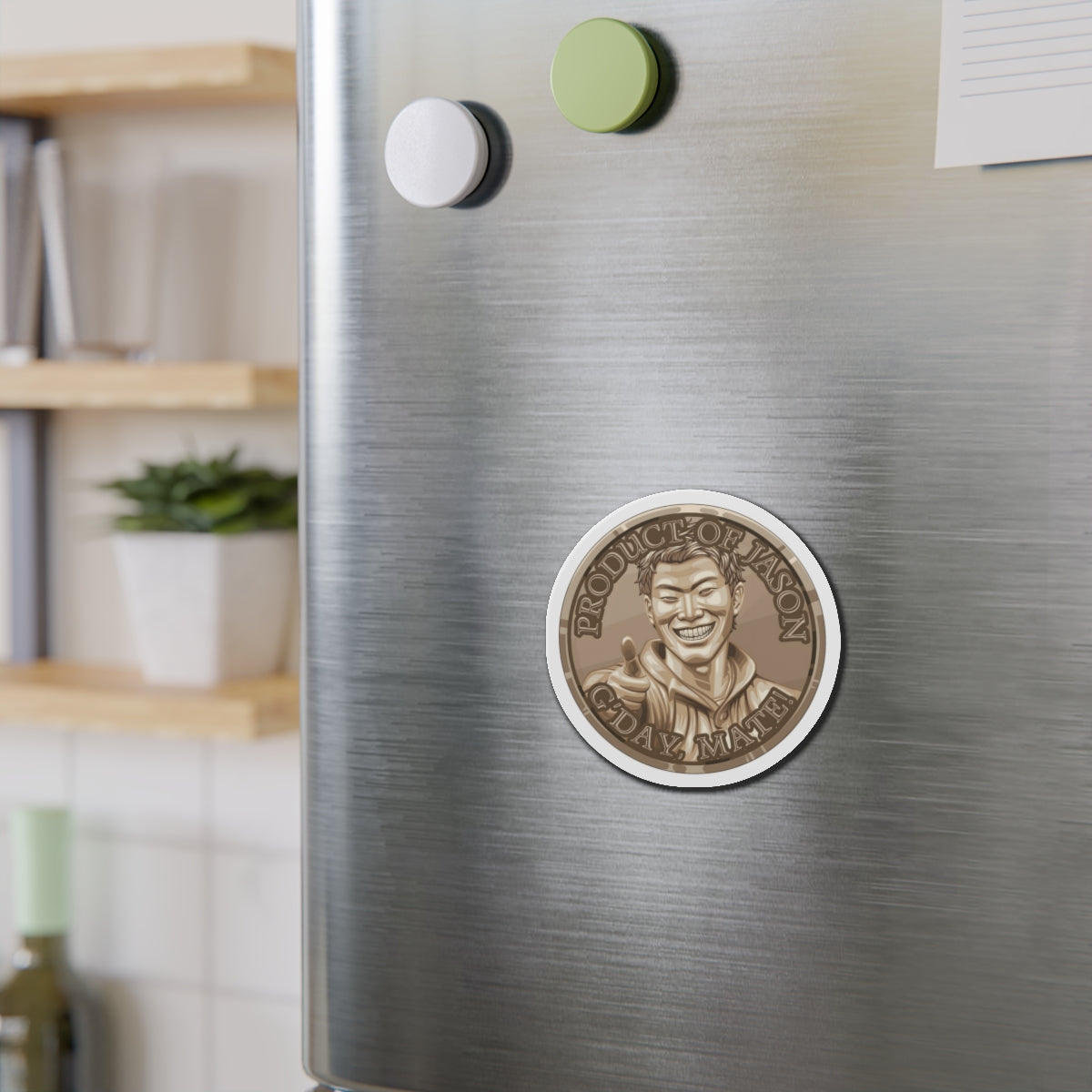 Bronze Spirit Coin Magnet of He Who Fights With Monsters Jason Asano Bronze Magnet G'day Mate Product of Jason Magnet Bronze Ranker Magnet