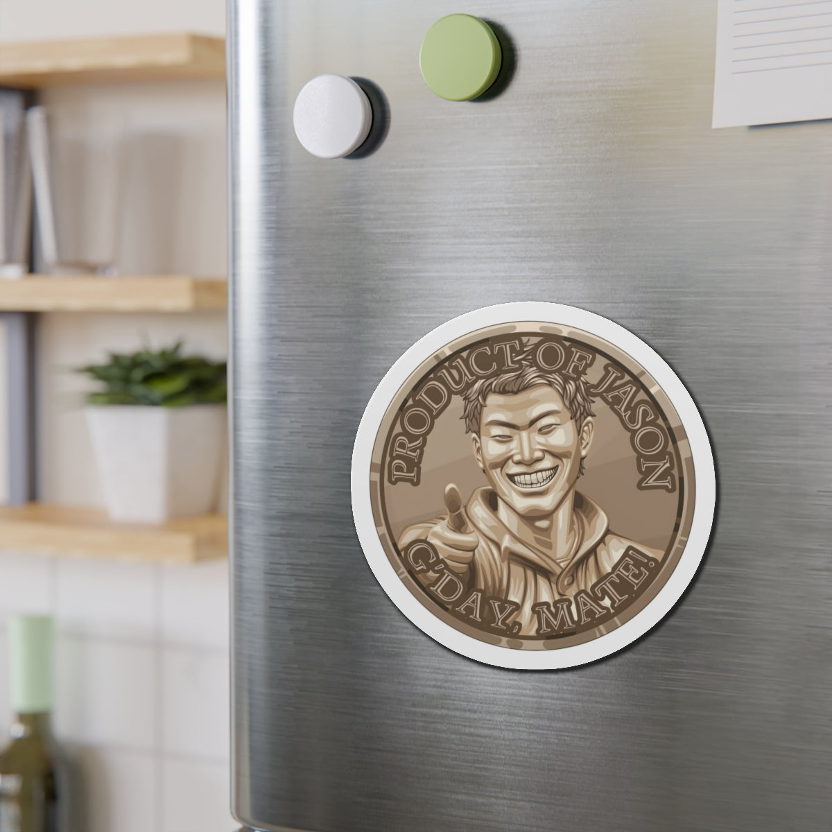Bronze Spirit Coin Magnet of He Who Fights With Monsters Jason Asano Bronze Magnet G'day Mate Product of Jason Magnet Bronze Ranker Magnet