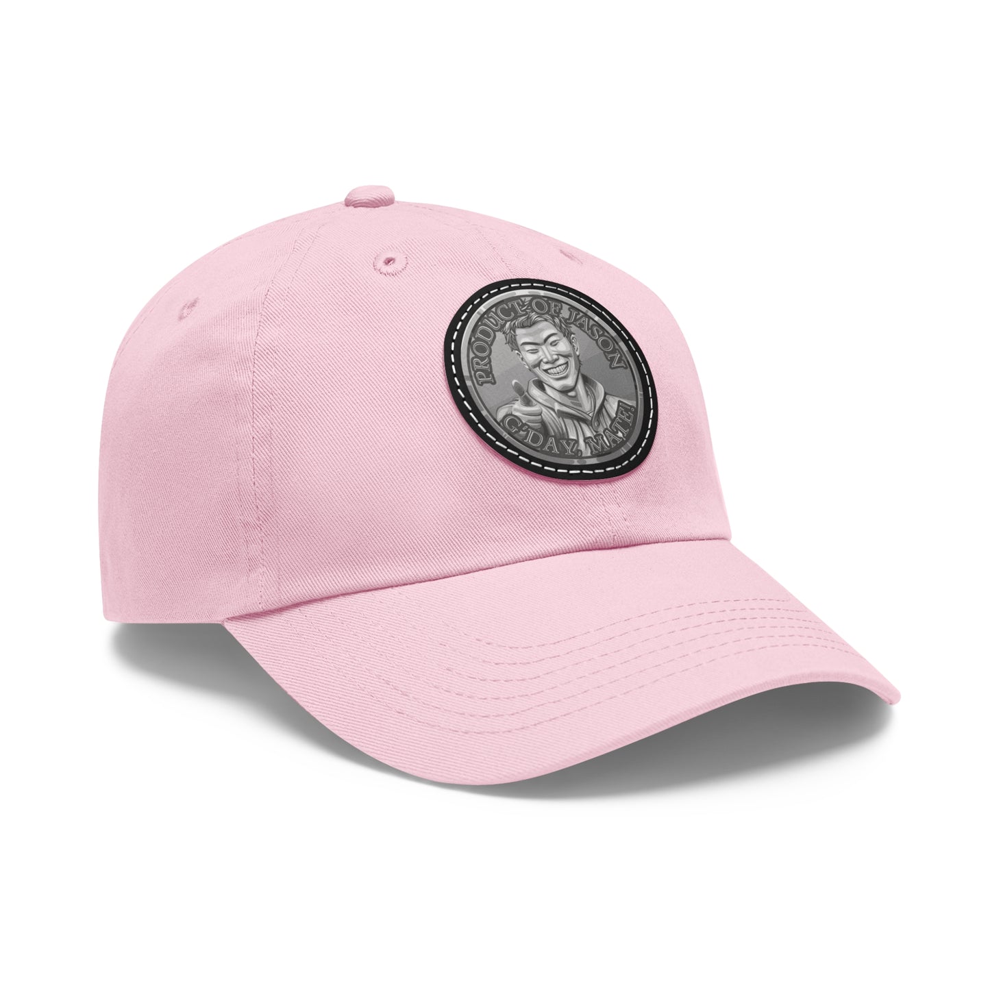 Silver Spirit Coin Leather Patch Hat of He Who Fights With Monsters Jason Asano Silver Coin Hat G'day Mate Product of Jason Ha ts