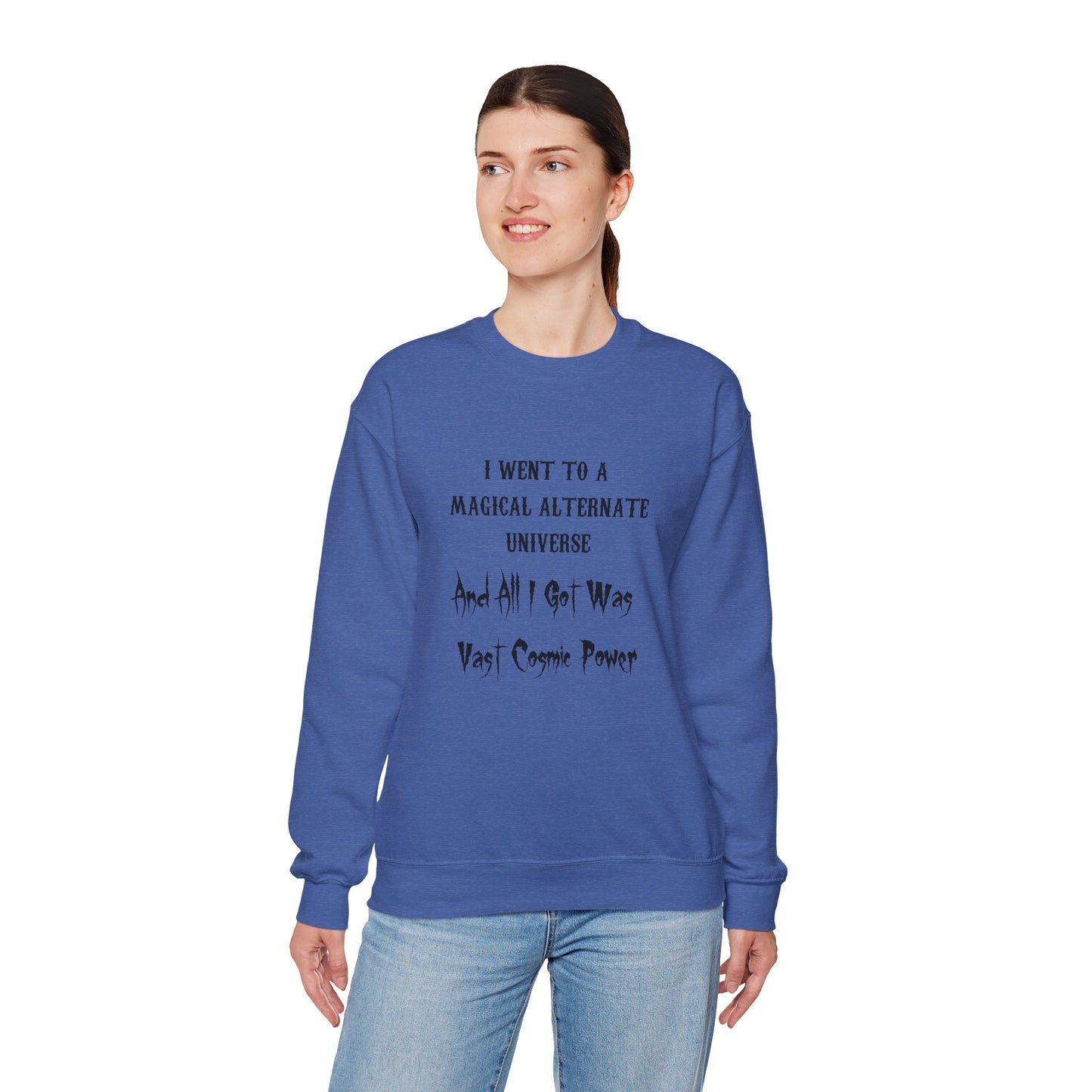 HWFWM Magical Alternate Universe Crewneck Sweatshirt - Vast Cosmic Power Design