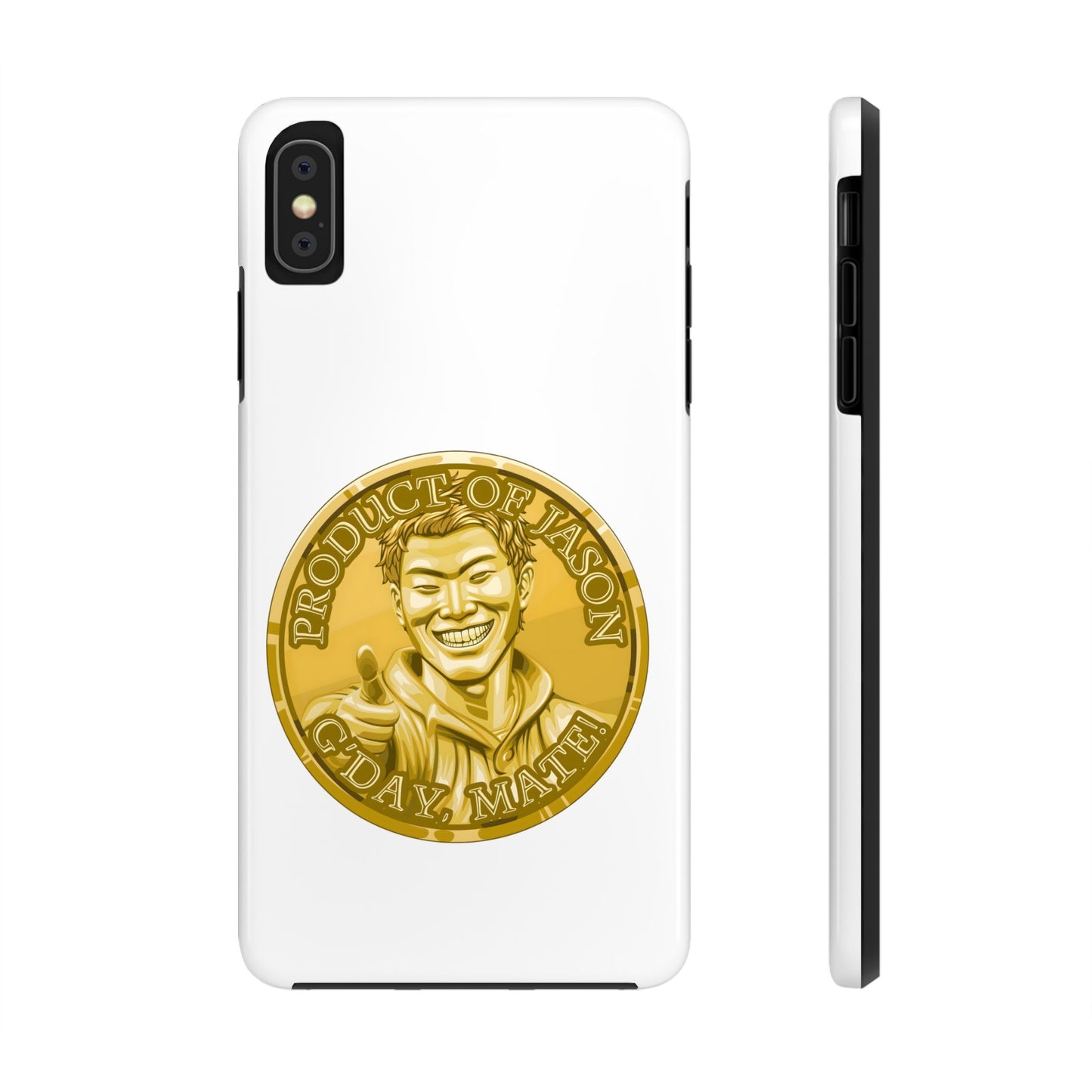 iPhone and Samsung Gold Spirit Coin Tough Phone Case - Durable Protection