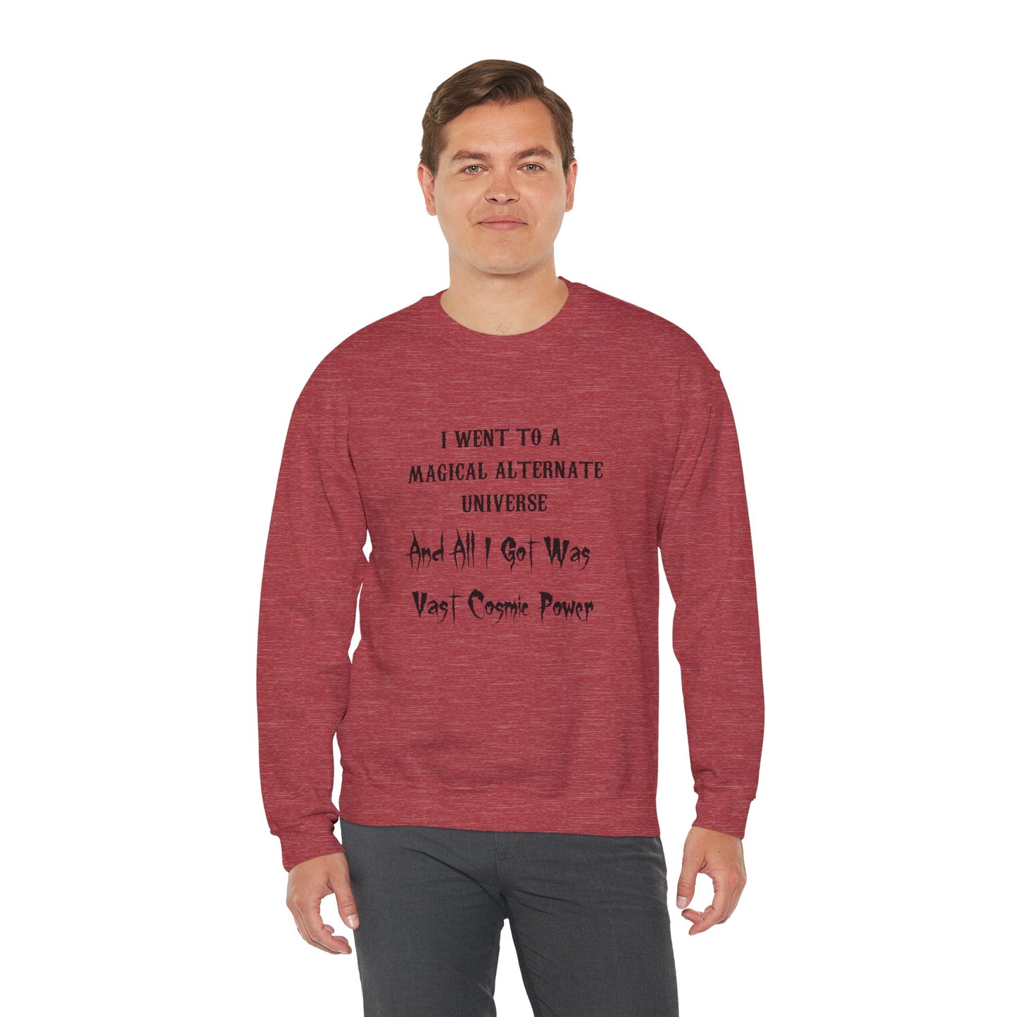 HWFWM Magical Alternate Universe Crewneck Sweatshirt - Vast Cosmic Power Design