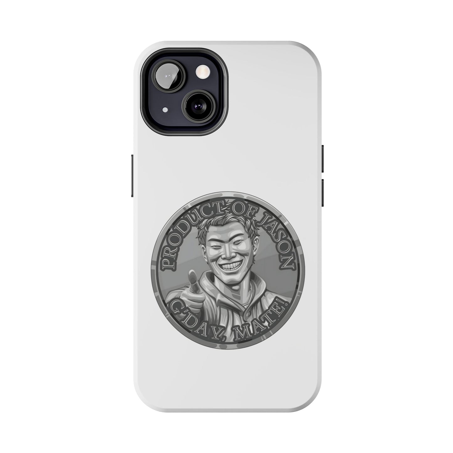 iPhone and Samsung Silver Spirit Coin Tough Phone Case - Durable Protection