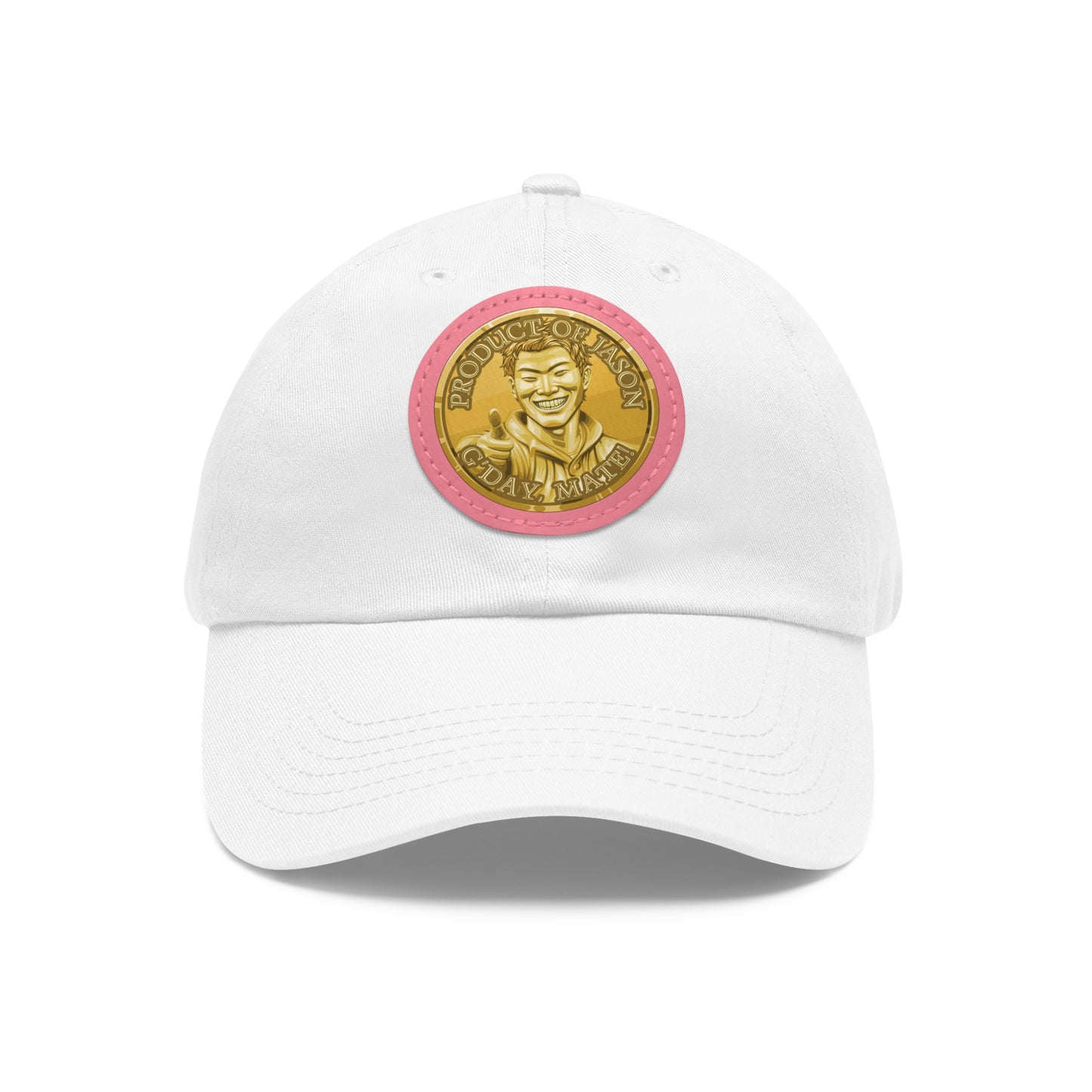 Gold Spirit Coin Leather Patch Hat of He Who Fights With Monsters Jason Asano Gold Coin Hat G'day Mate Product of Jason Ha ts