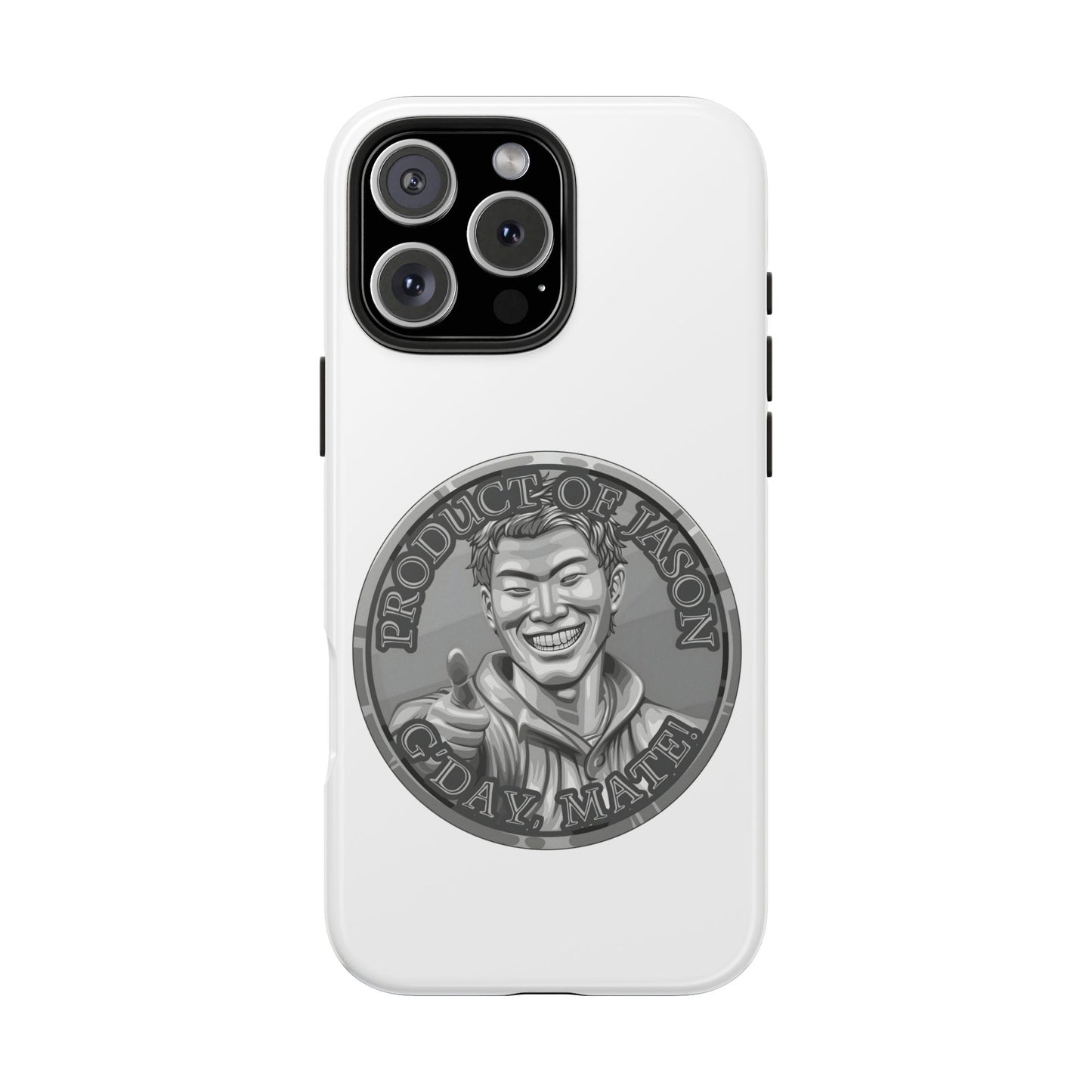 iPhone and Samsung Silver Spirit Coin Tough Phone Case - Durable Protection