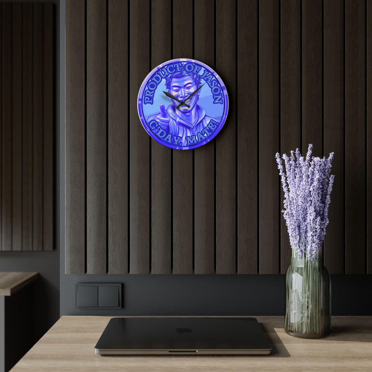 Diamond Spirit Coin Product of Jason Asano G'Day Mate Acrylic Wall Clock