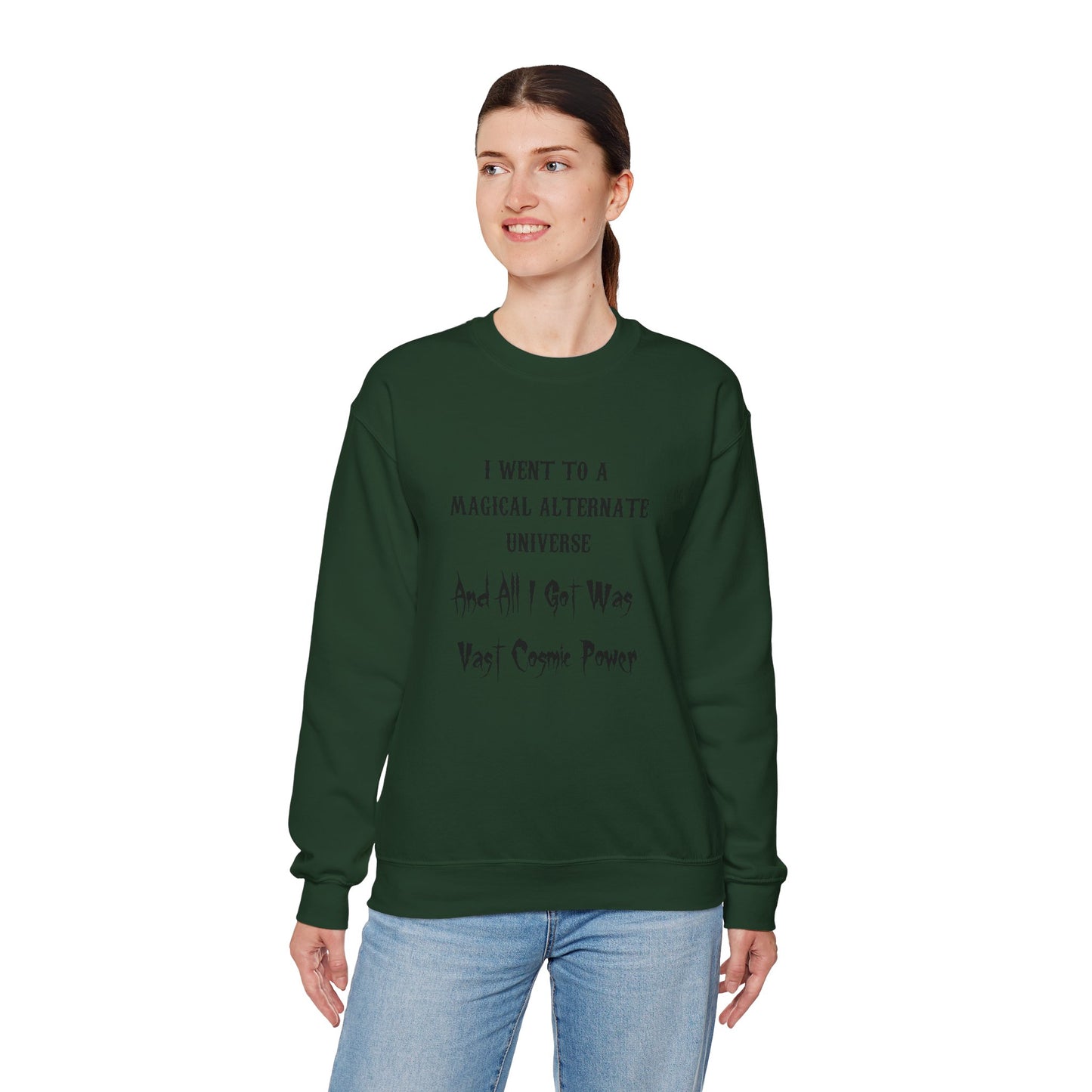 HWFWM Magical Alternate Universe Crewneck Sweatshirt - Vast Cosmic Power Design