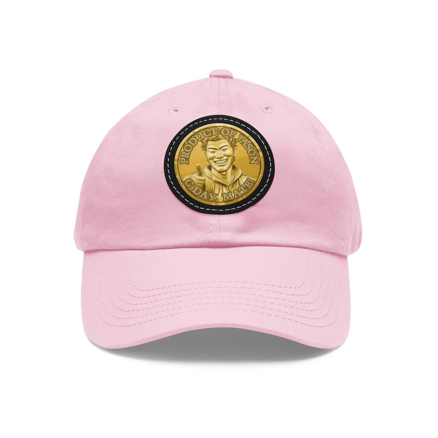 Gold Spirit Coin Leather Patch Hat of He Who Fights With Monsters Jason Asano Gold Coin Hat G'day Mate Product of Jason Ha ts