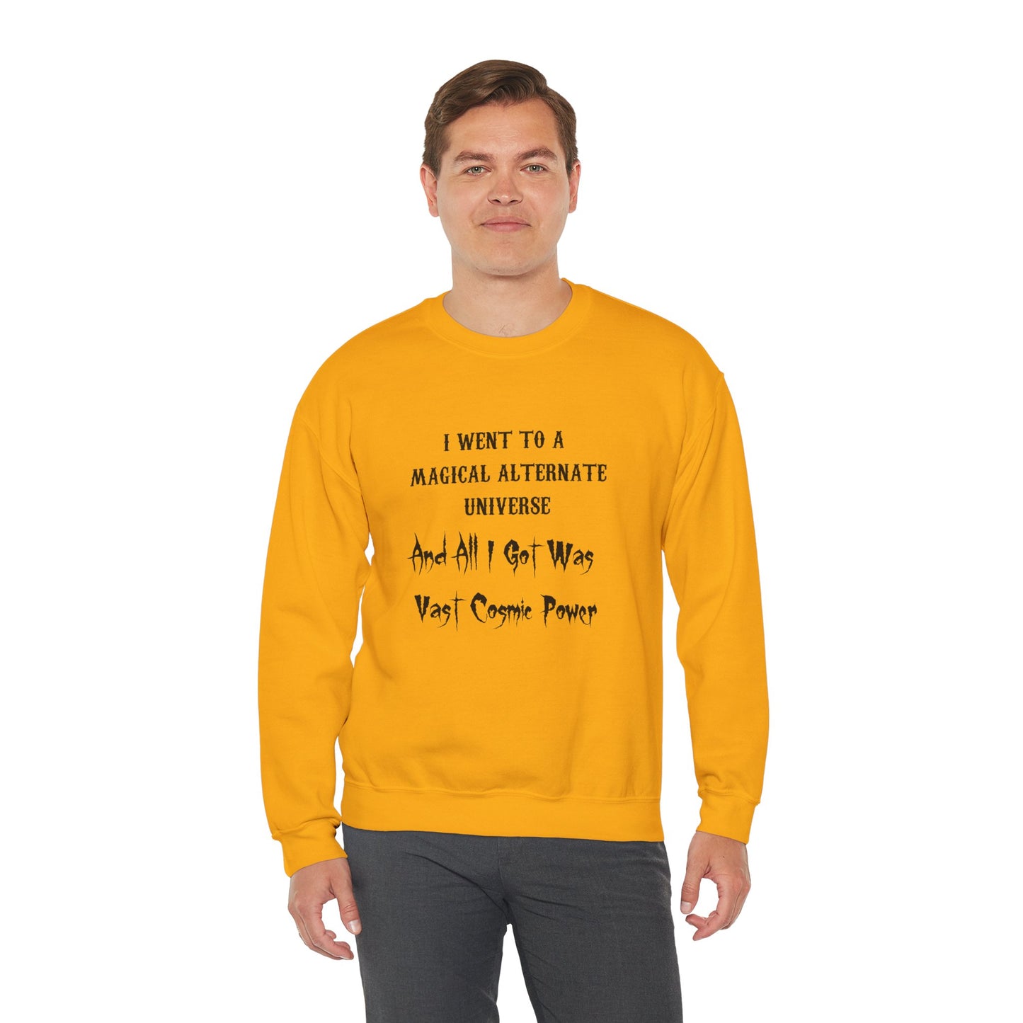 HWFWM Magical Alternate Universe Crewneck Sweatshirt - Vast Cosmic Power Design