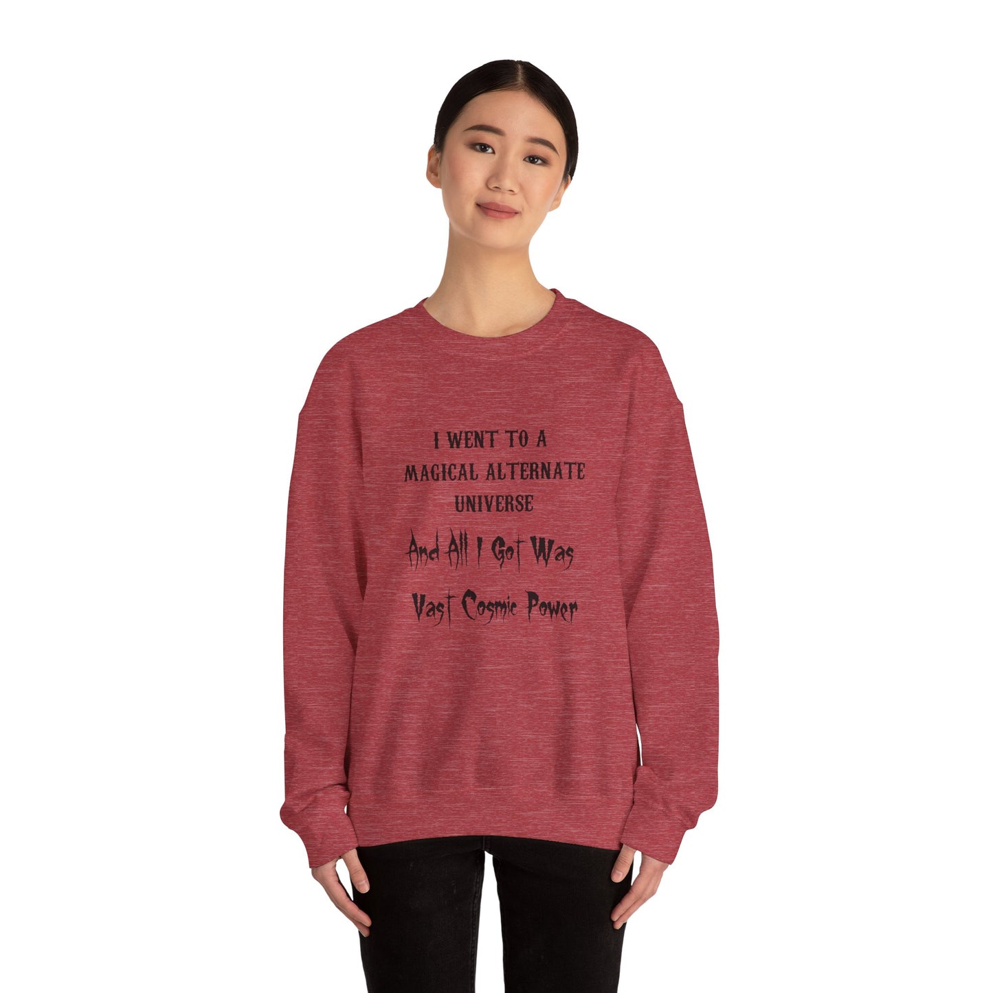 HWFWM Magical Alternate Universe Crewneck Sweatshirt - Vast Cosmic Power Design