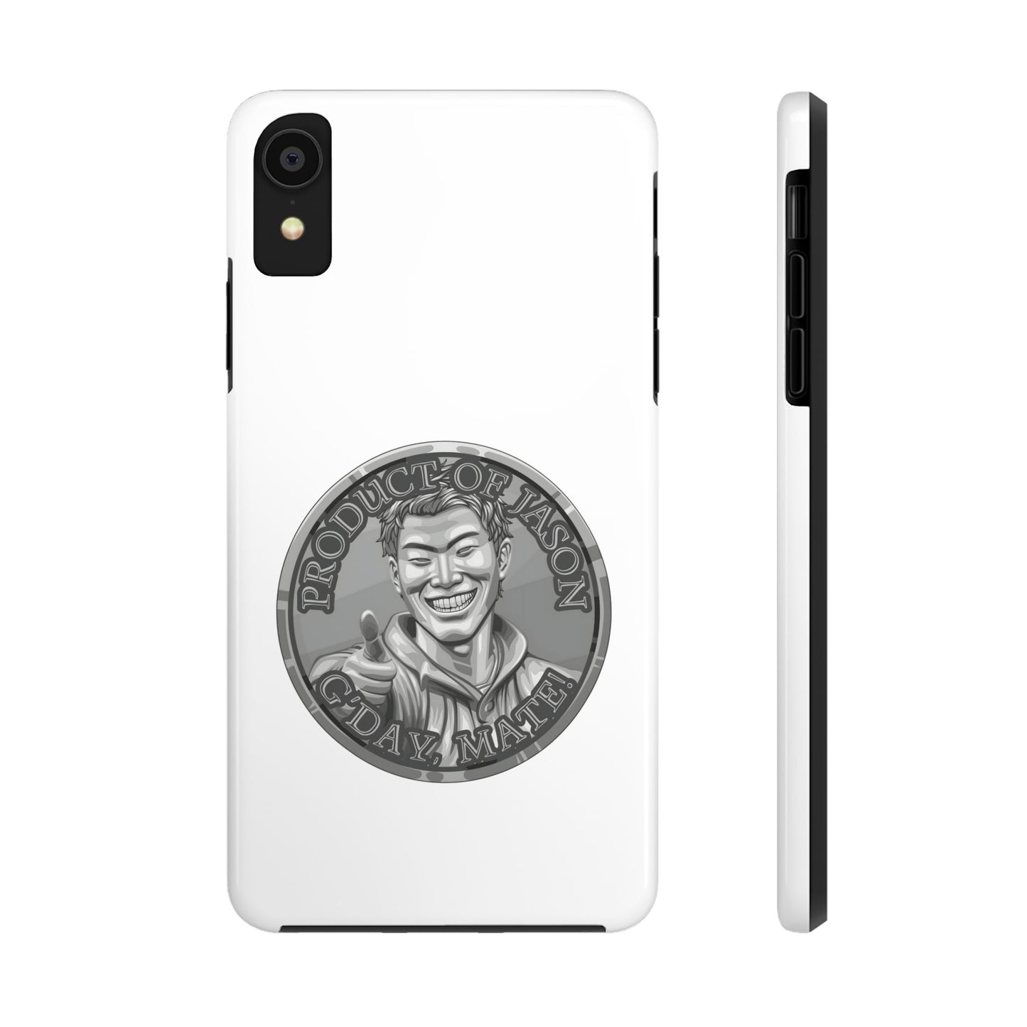 iPhone and Samsung Silver Spirit Coin Tough Phone Case - Durable Protection