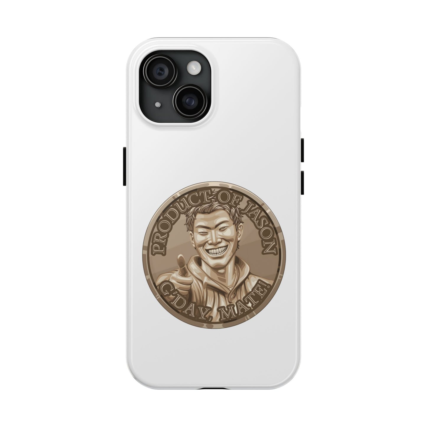 iPhone and Samsung Bronze Spirit Coin Tough Phone Case - Durable Protection