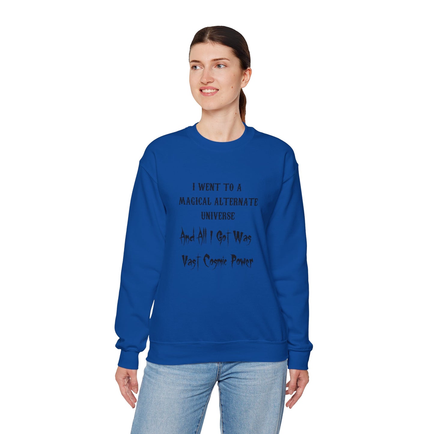 HWFWM Magical Alternate Universe Crewneck Sweatshirt - Vast Cosmic Power Design