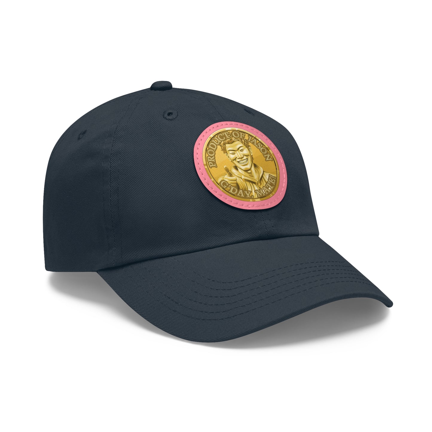 Gold Spirit Coin Leather Patch Hat of He Who Fights With Monsters Jason Asano Gold Coin Hat G'day Mate Product of Jason Ha ts
