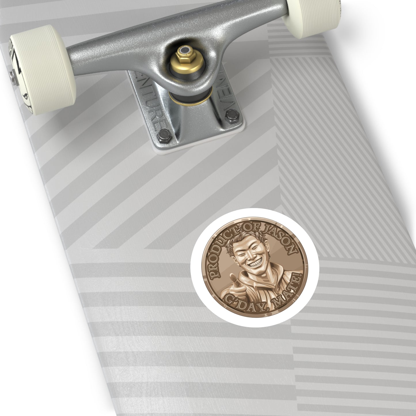 (Indoor/Outdoor) Product of Jason, G'day Mate Bronze Rank Spirit Coin Sticker HWFWM Fan Merch Fan Designed Spirit Coin Stickere He Who Fights with Monsters