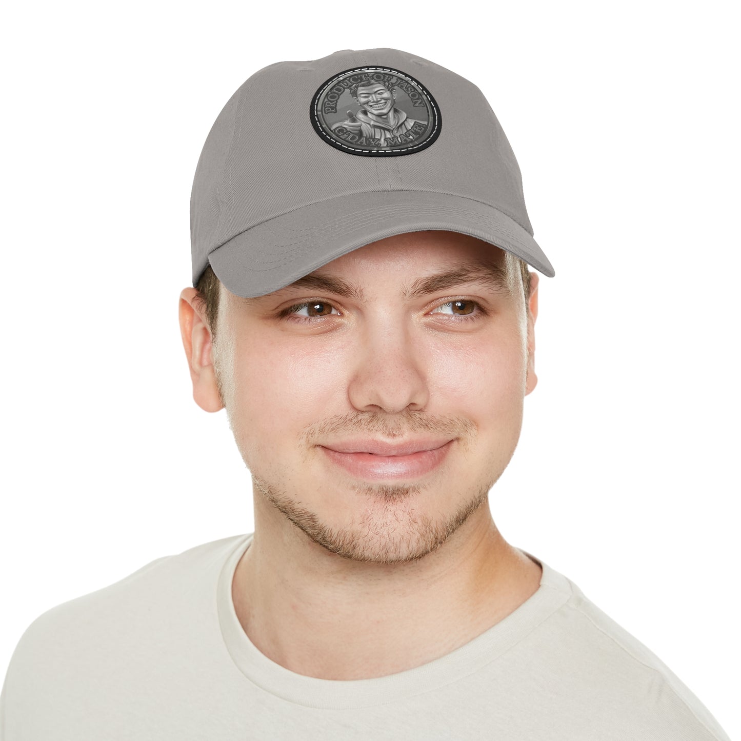 Iron Spirit Coin Leather Patch Hat of He Who Fights With Monsters Jason Asano Iron Coin Hat G'day Mate Product of Jason Ha ts