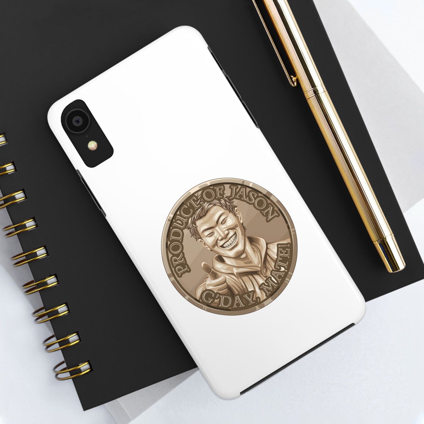 iPhone and Samsung Bronze Spirit Coin Tough Phone Case - Durable Protection