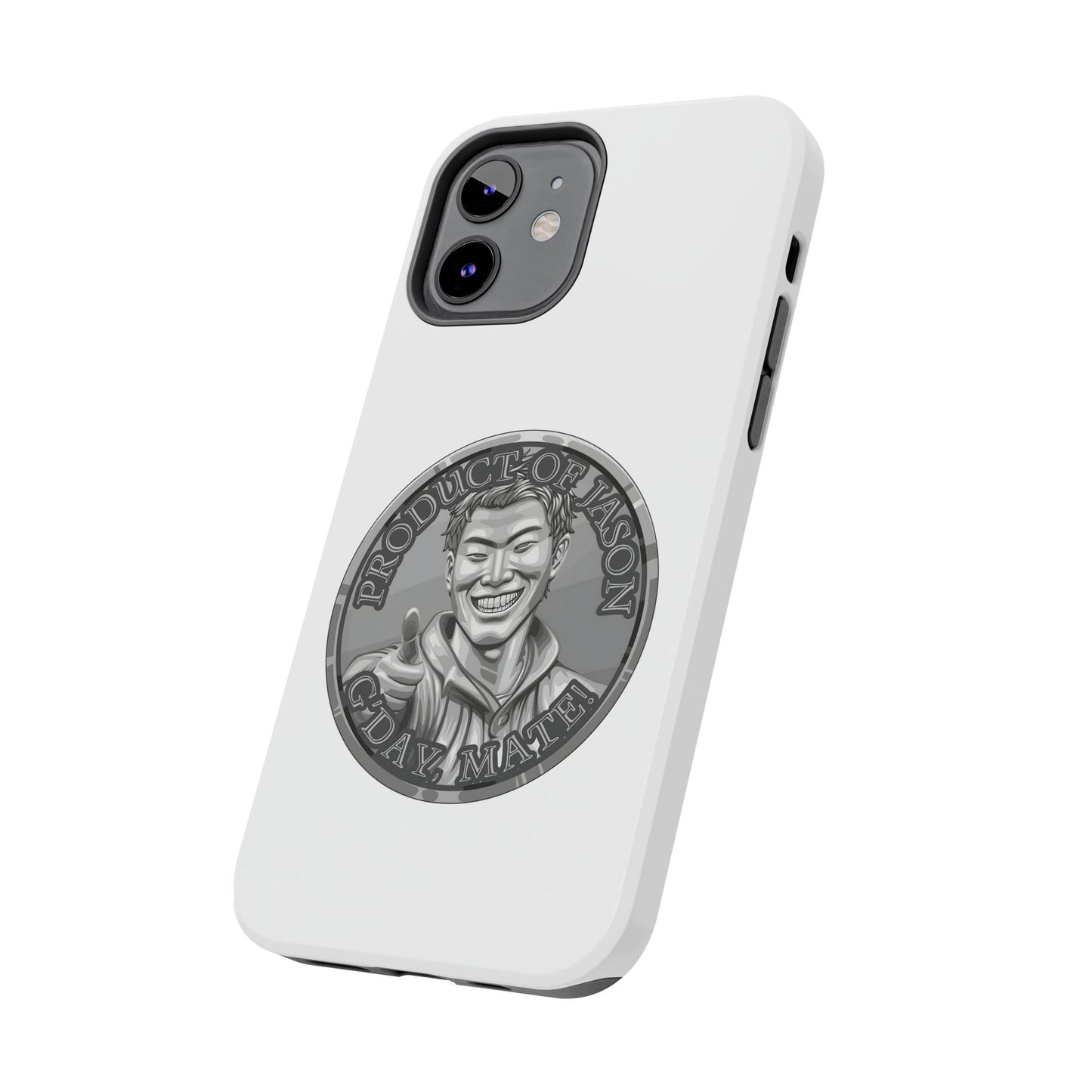 iPhone and Samsung Silver Spirit Coin Tough Phone Case - Durable Protection