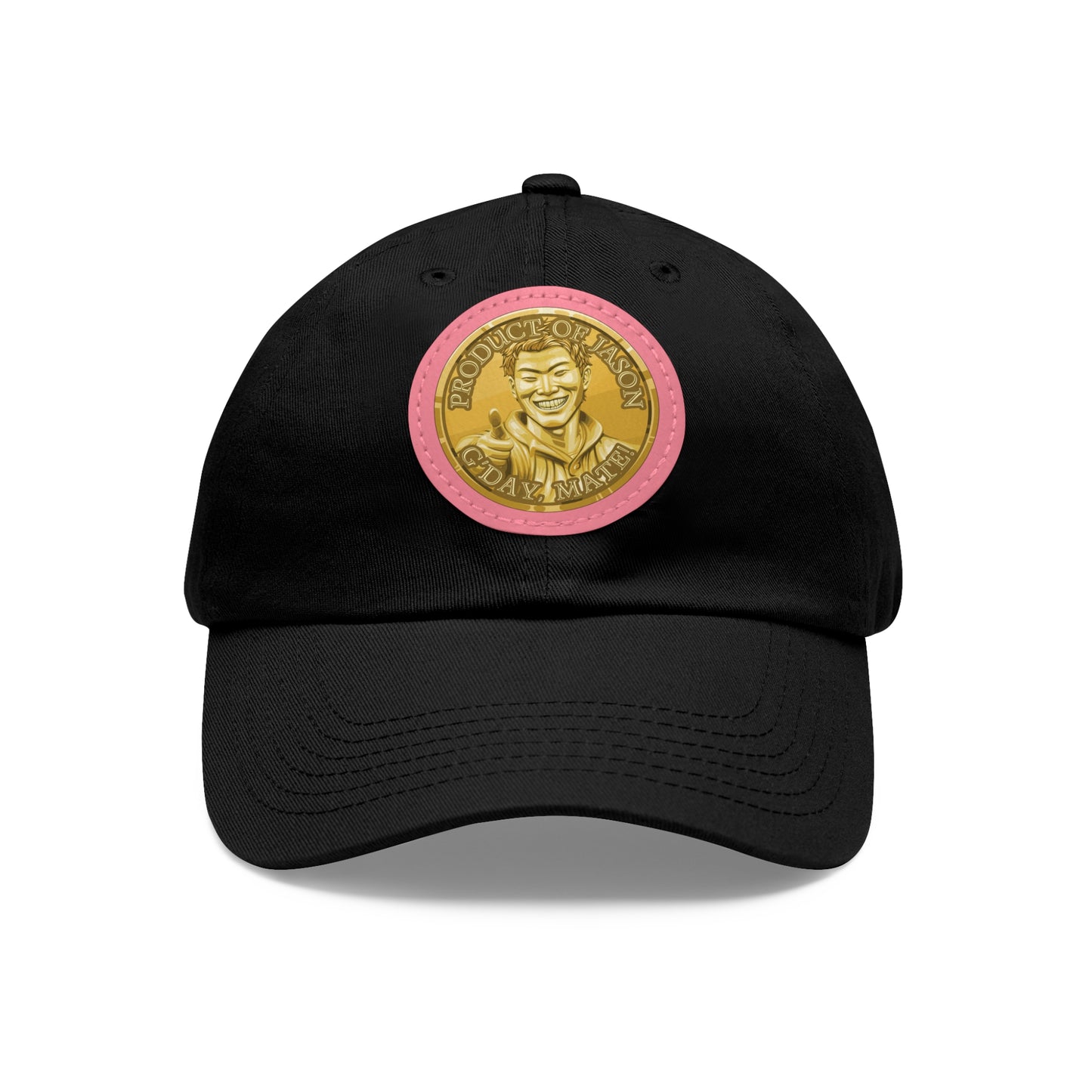 Gold Spirit Coin Leather Patch Hat of He Who Fights With Monsters Jason Asano Gold Coin Hat G'day Mate Product of Jason Ha ts