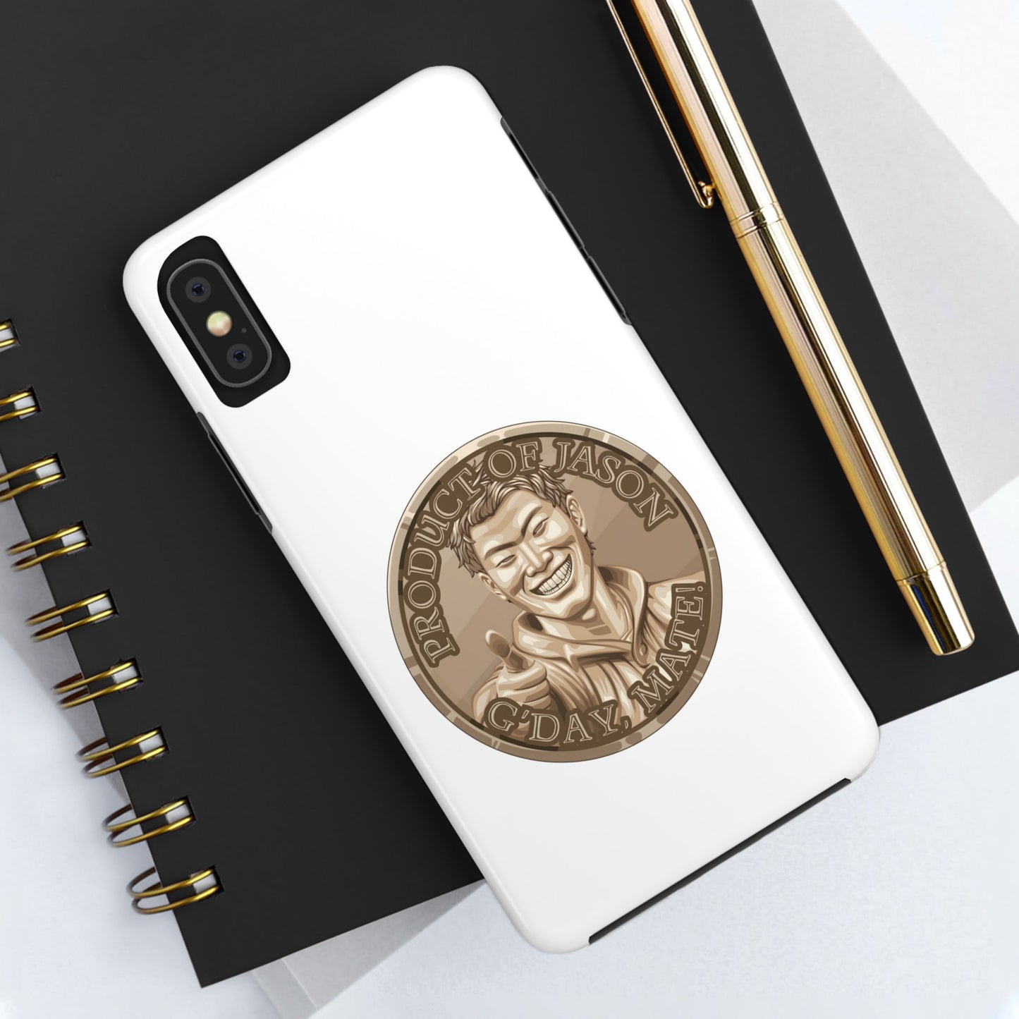 iPhone and Samsung Bronze Spirit Coin Tough Phone Case - Durable Protection