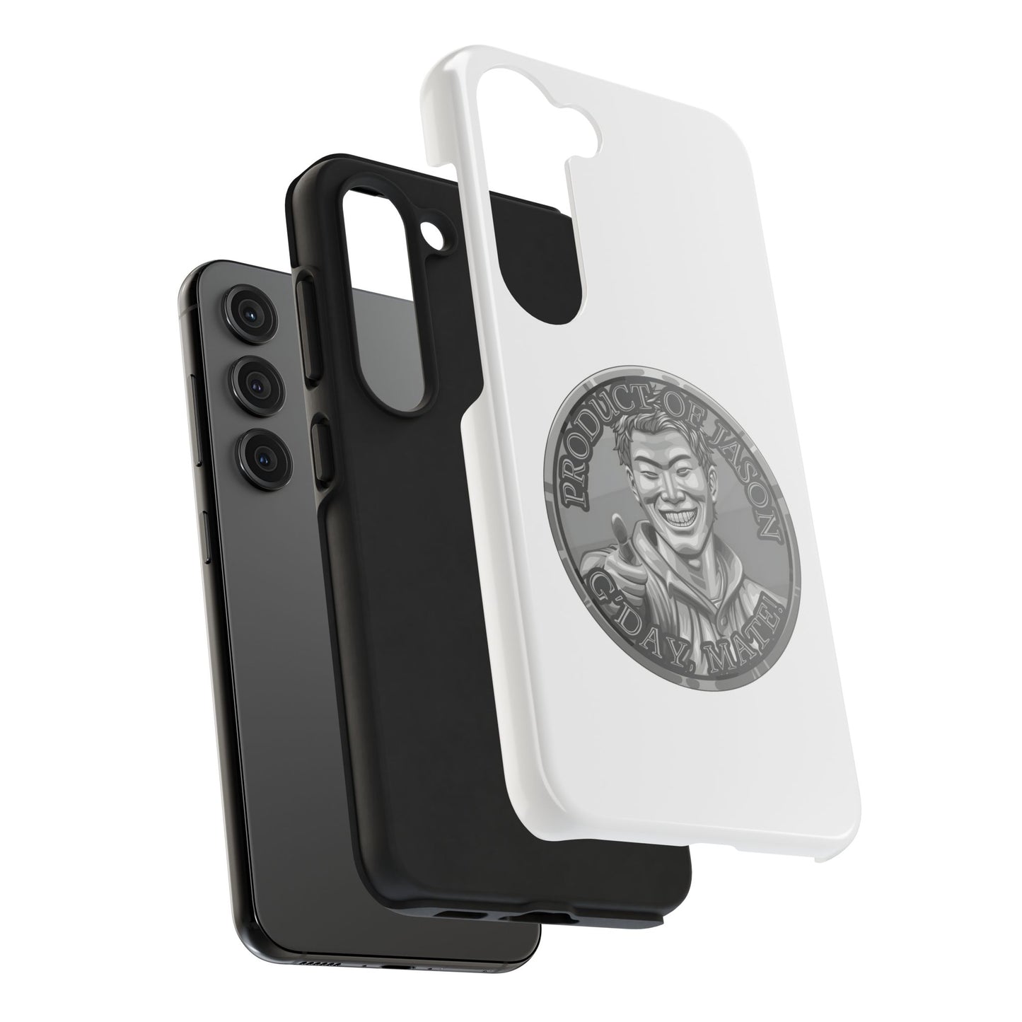 iPhone and Samsung Silver Spirit Coin Tough Phone Case - Durable Protection