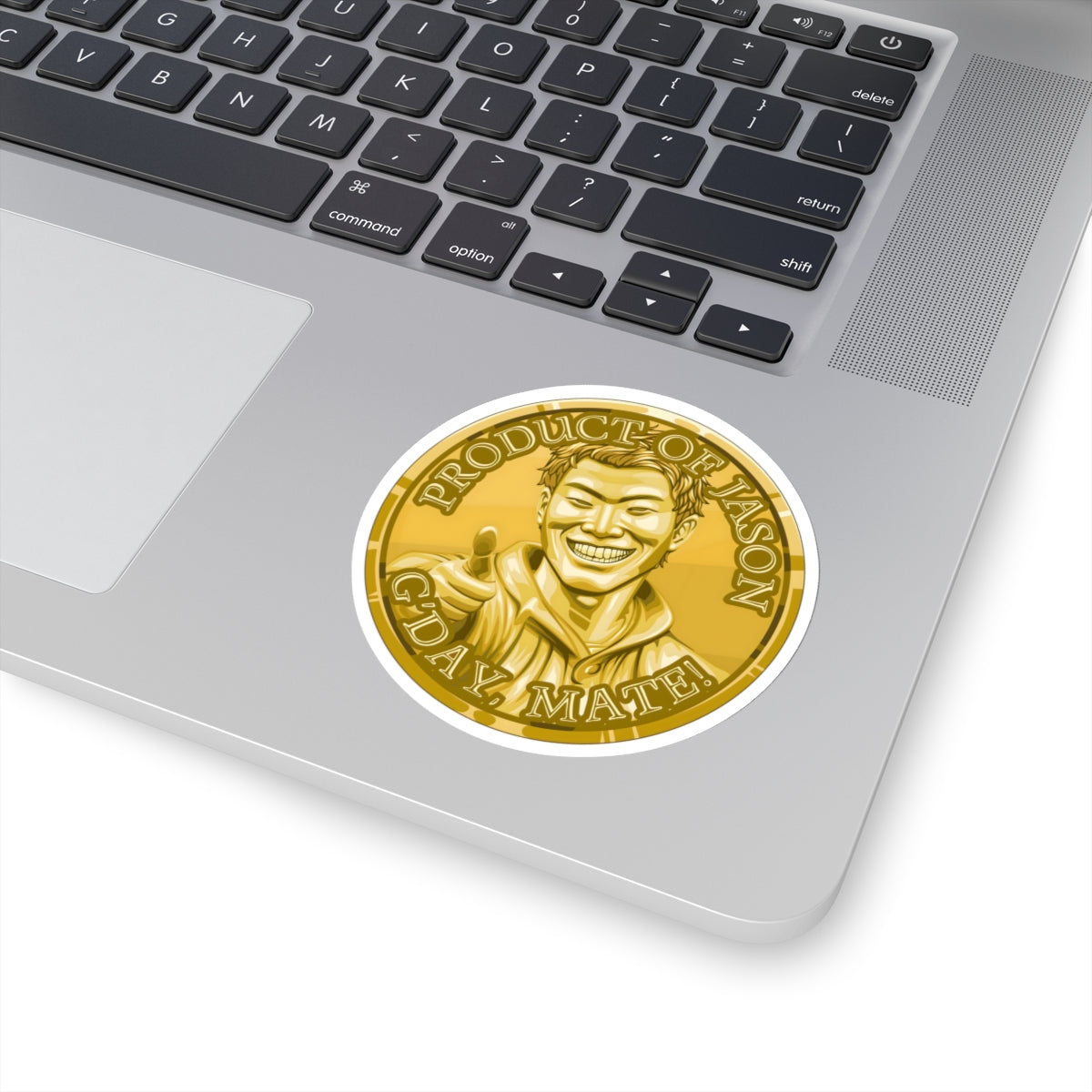 (Indoor) Gold Spirit Coin Sticker of He Who Fights With Monsters Jason Asano Gold Coin Sticker G'day Mate Product of Jason Sticker Gold Rank Sticker