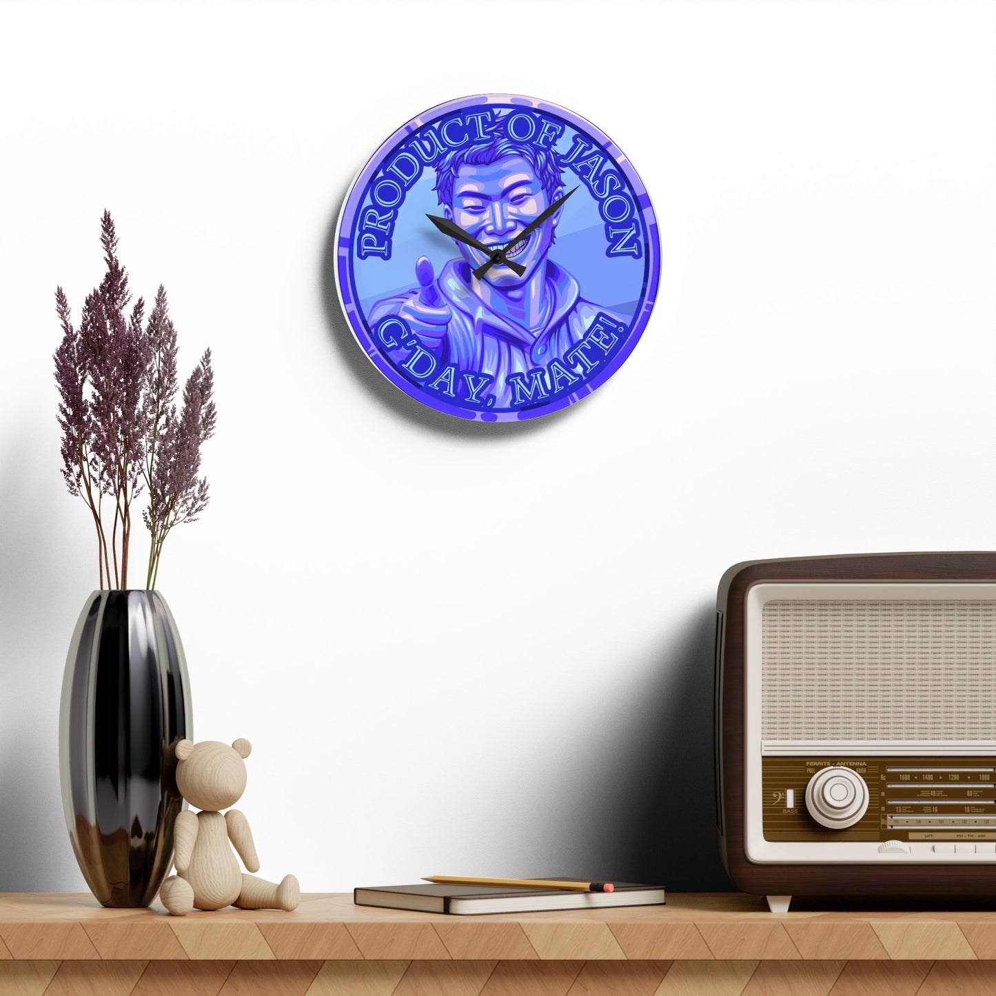 Diamond Spirit Coin Product of Jason Asano G'Day Mate Acrylic Wall Clock