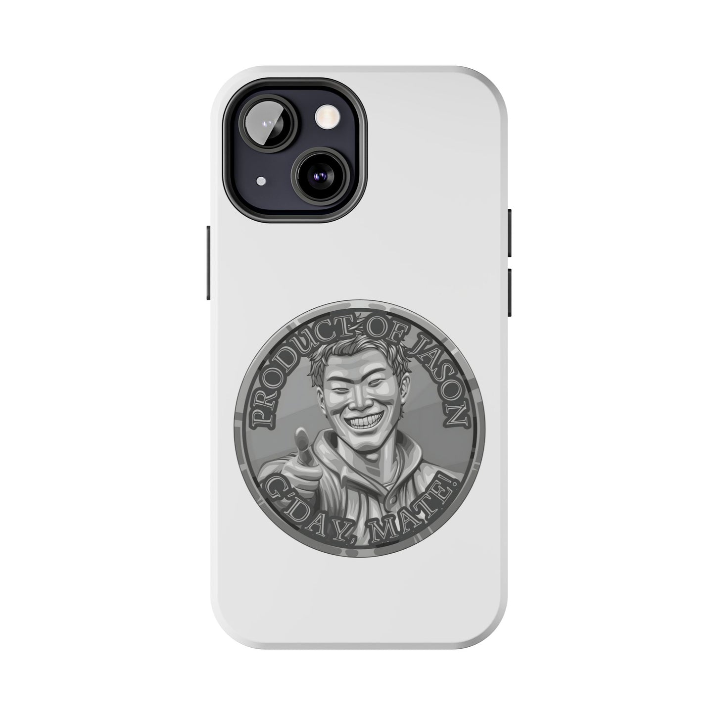 iPhone and Samsung Silver Spirit Coin Tough Phone Case - Durable Protection
