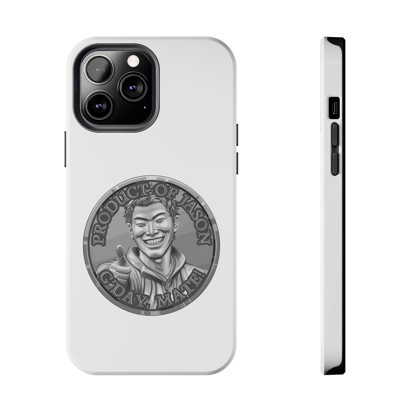 iPhone and Samsung Silver Spirit Coin Tough Phone Case - Durable Protection