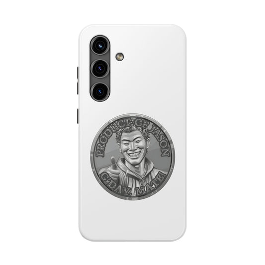 iPhone and Samsung Silver Spirit Coin Tough Phone Case - Durable Protection