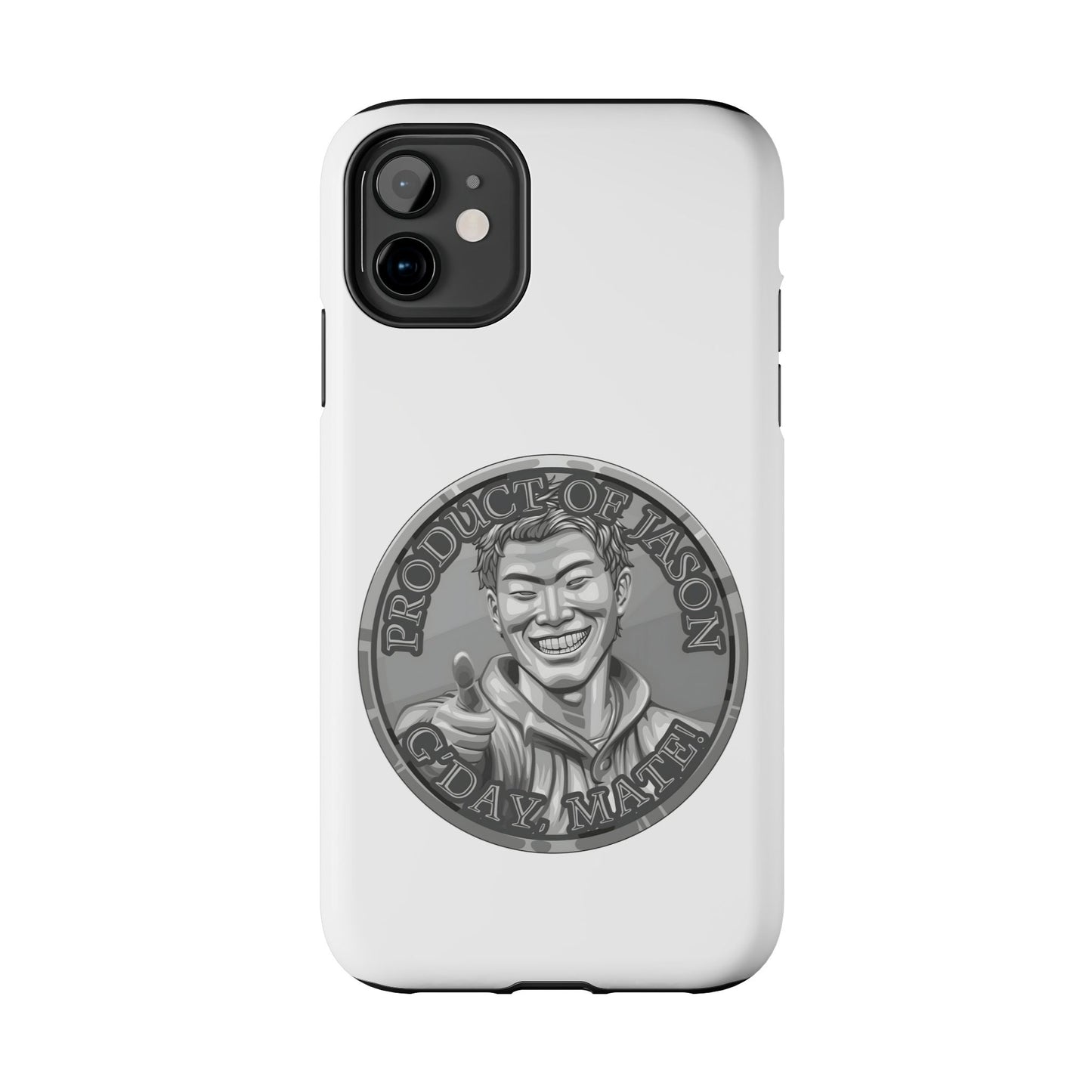 iPhone and Samsung Silver Spirit Coin Tough Phone Case - Durable Protection