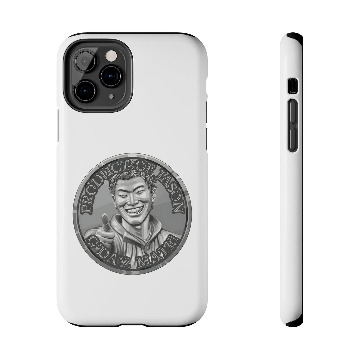 iPhone and Samsung Silver Spirit Coin Tough Phone Case - Durable Protection