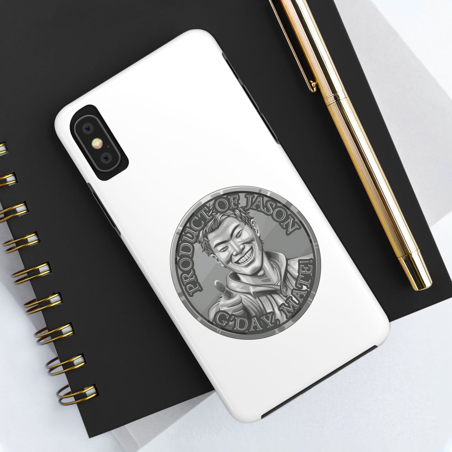 iPhone and Samsung Silver Spirit Coin Tough Phone Case - Durable Protection