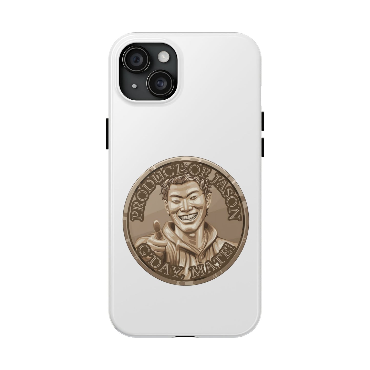 iPhone and Samsung Bronze Spirit Coin Tough Phone Case - Durable Protection