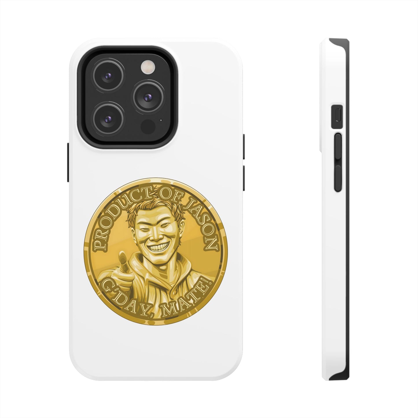 iPhone and Samsung Gold Spirit Coin Tough Phone Case - Durable Protection