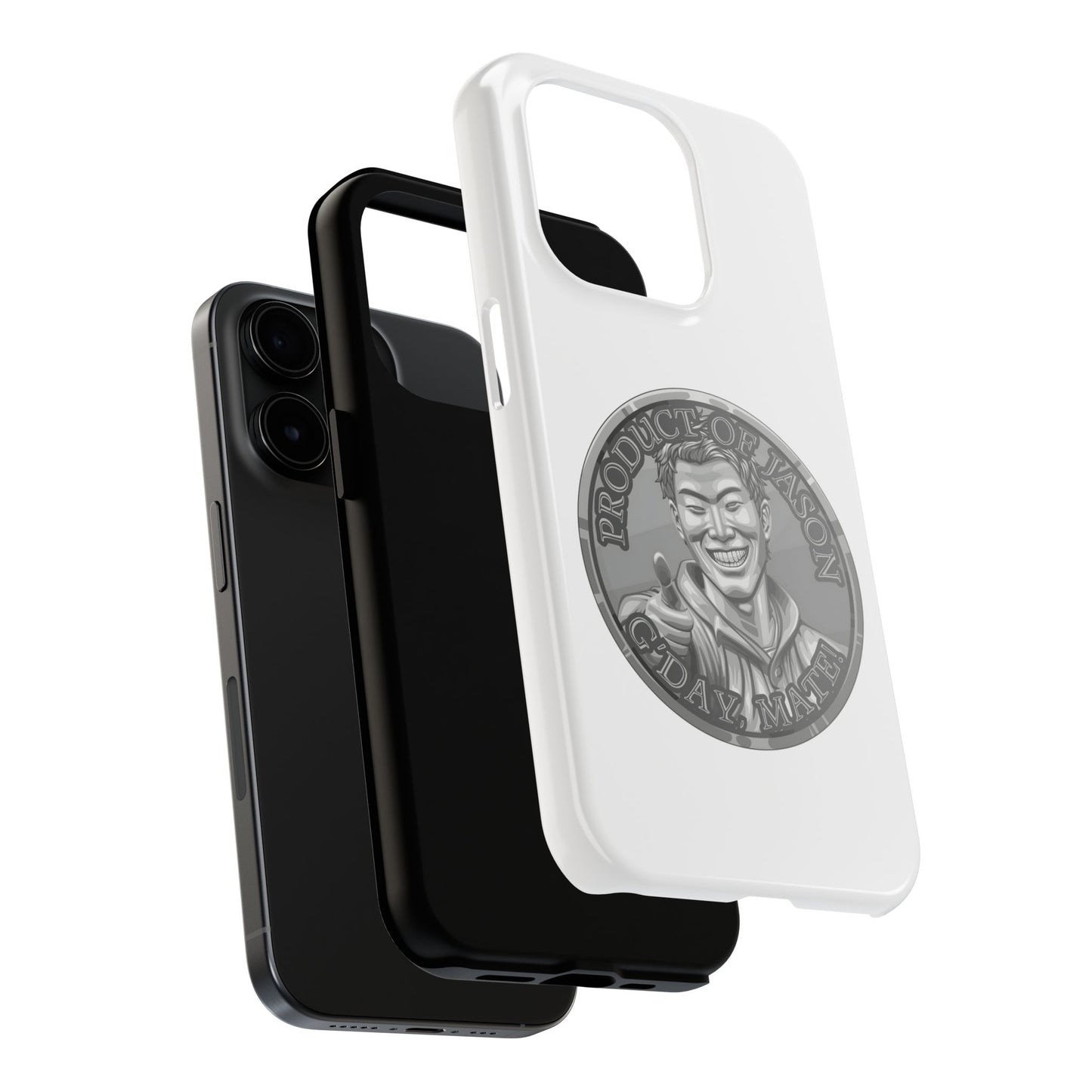 iPhone and Samsung Silver Spirit Coin Tough Phone Case - Durable Protection